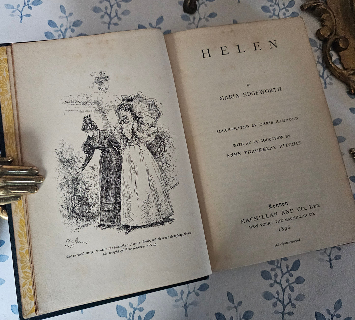 1896 "Helen" by Maria Edgeworth: Antique Turbayne Covers, Illustrated