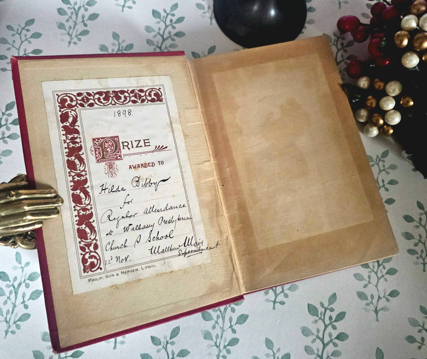 1898 Antique Christmas Book: The Snow Storm by Mrs Gore