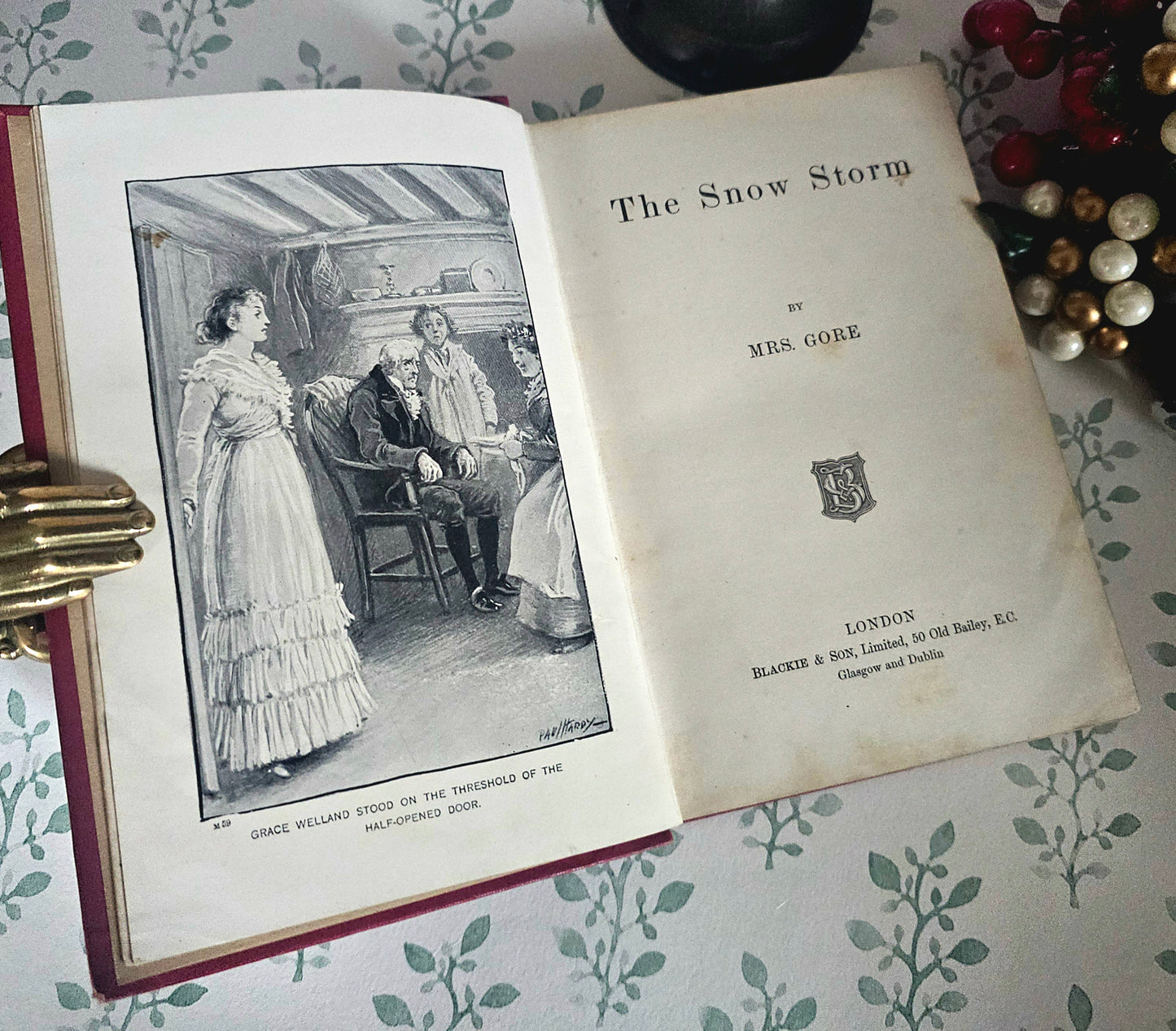 1898 Antique Christmas Book: The Snow Storm by Mrs Gore