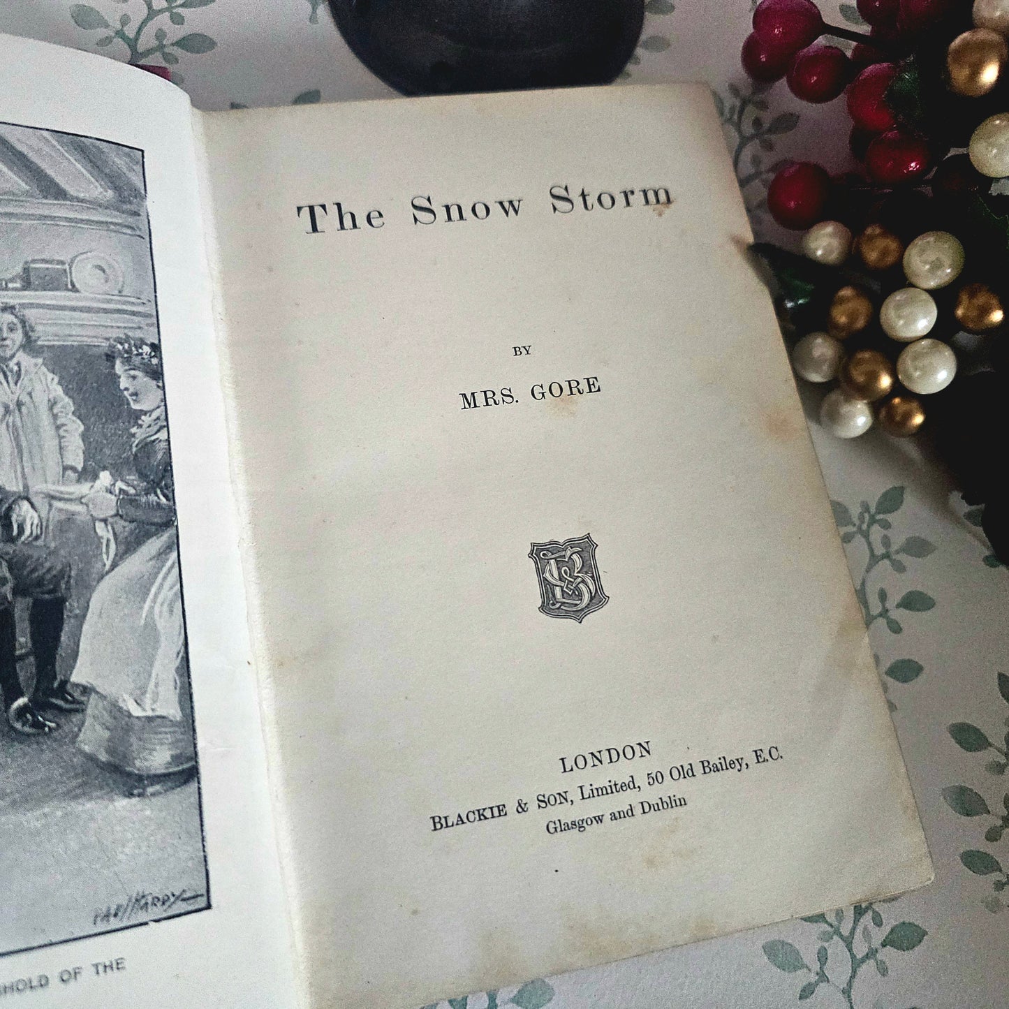 1898 Antique Christmas Book: The Snow Storm by Mrs Gore
