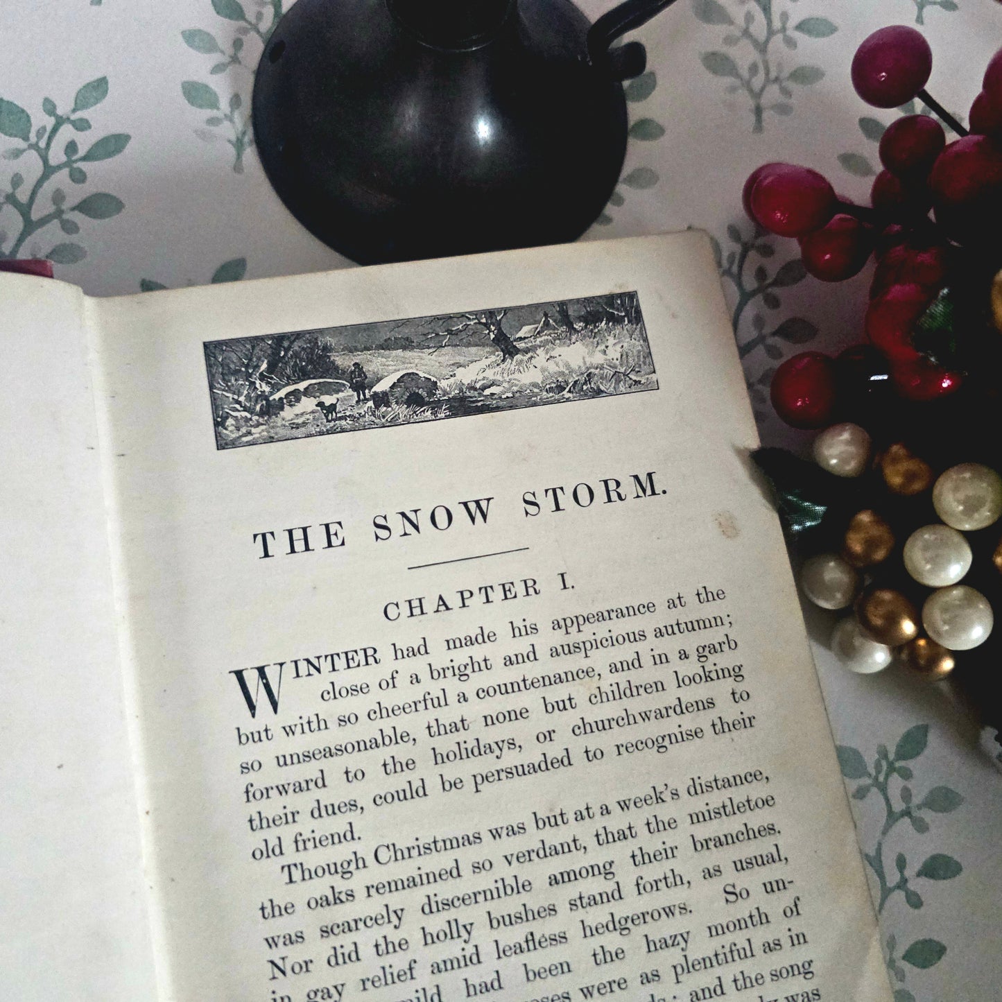 1898 Antique Christmas Book: The Snow Storm by Mrs Gore