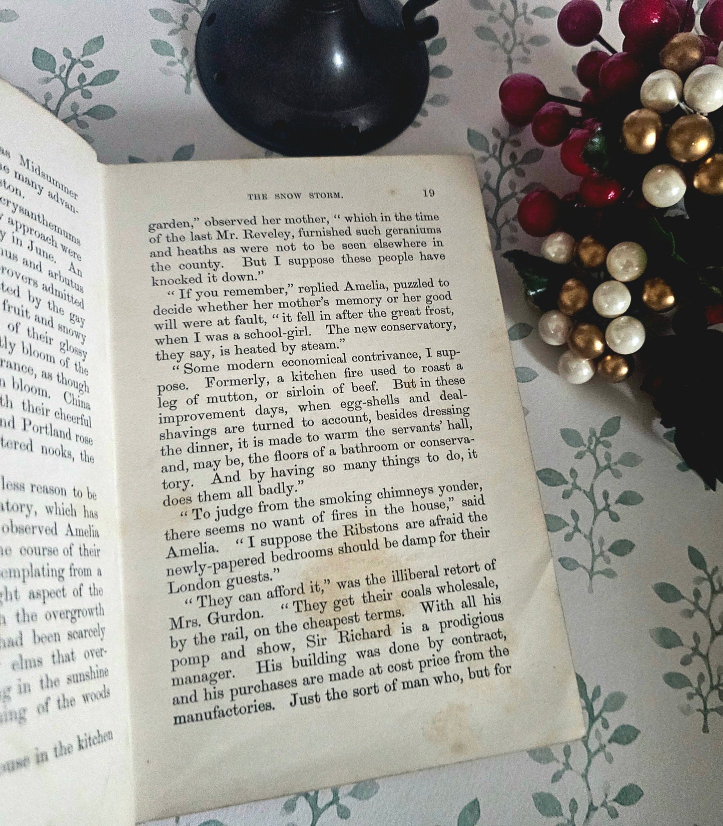 1898 Antique Christmas Book: The Snow Storm by Mrs Gore