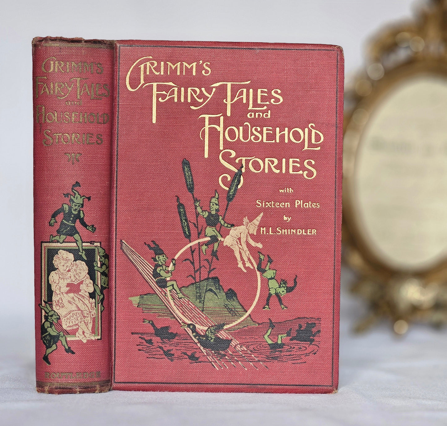 1880s Fairy Tales & Household Stories by Hans Andersen / Antique Illustrated Decorative Book