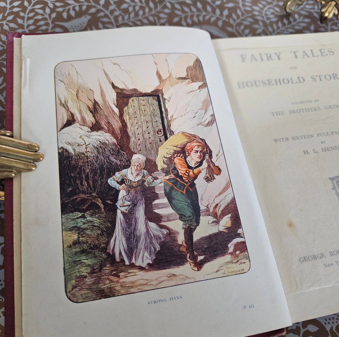 1880s Fairy Tales & Household Stories by Hans Andersen / Antique Illustrated Decorative Book