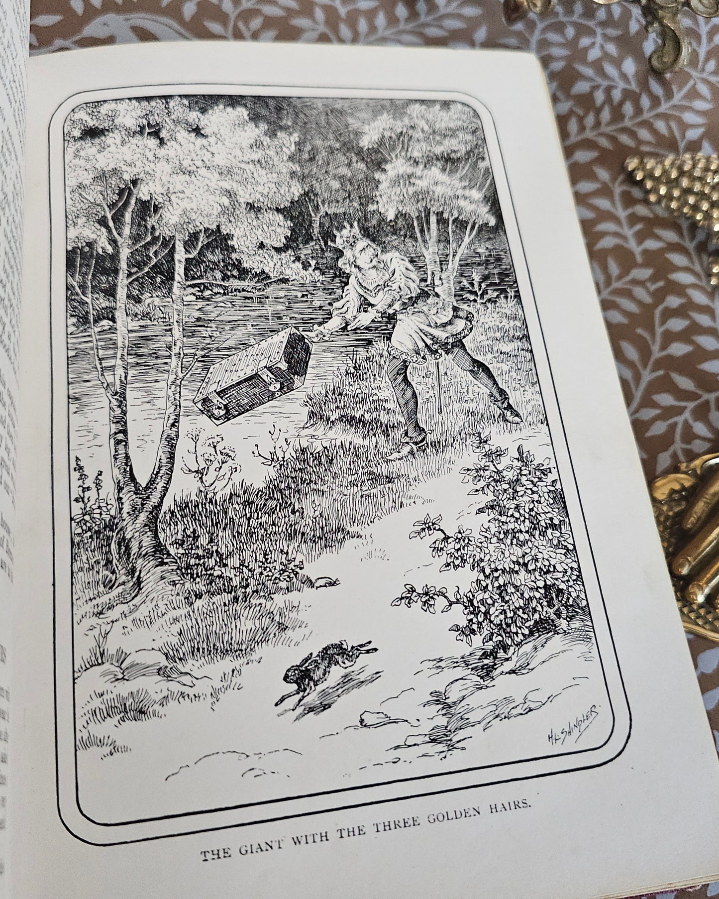 1880s Fairy Tales & Household Stories by Hans Andersen / Antique Illustrated Decorative Book