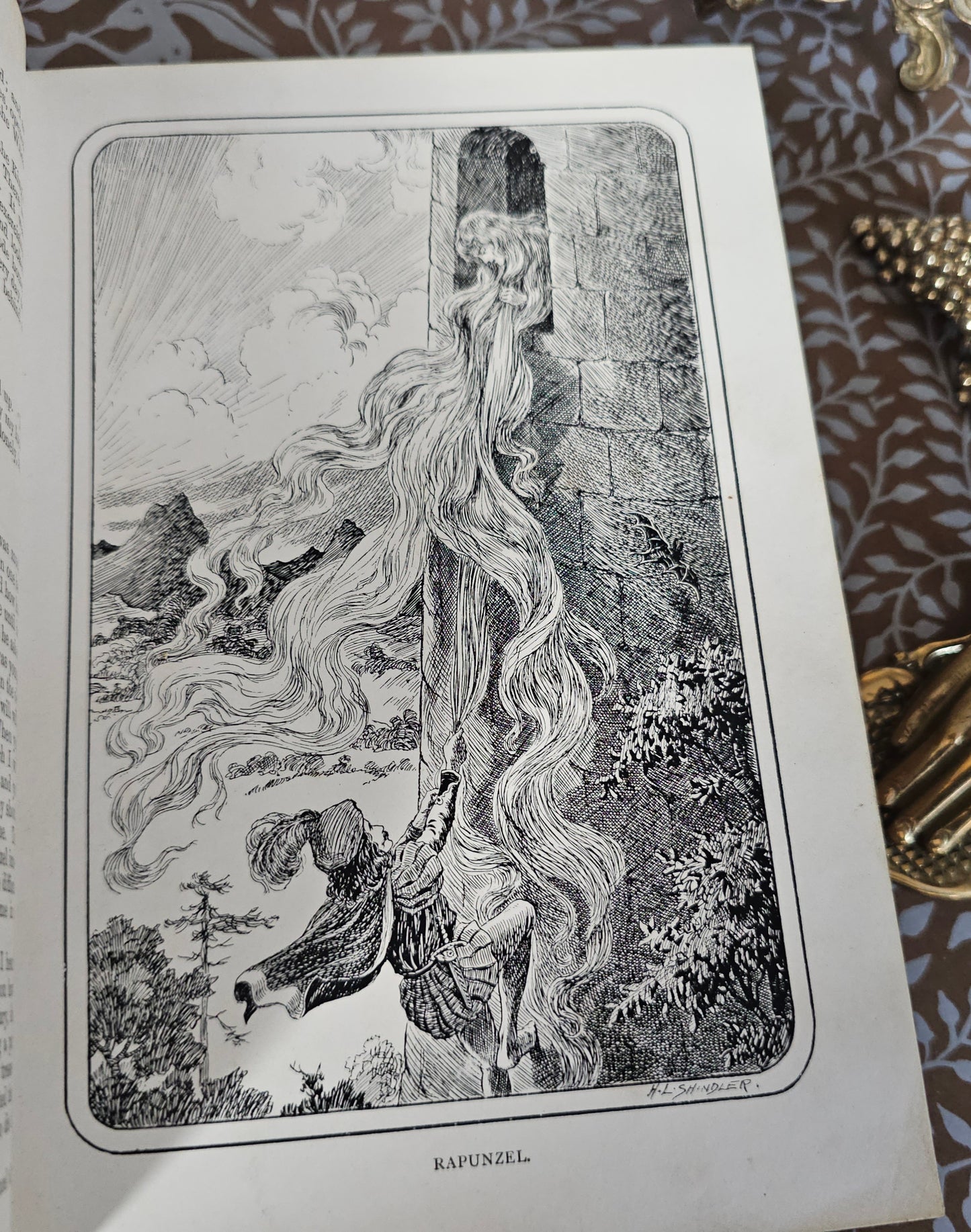 1880s Fairy Tales & Household Stories by Hans Andersen / Antique Illustrated Decorative Book