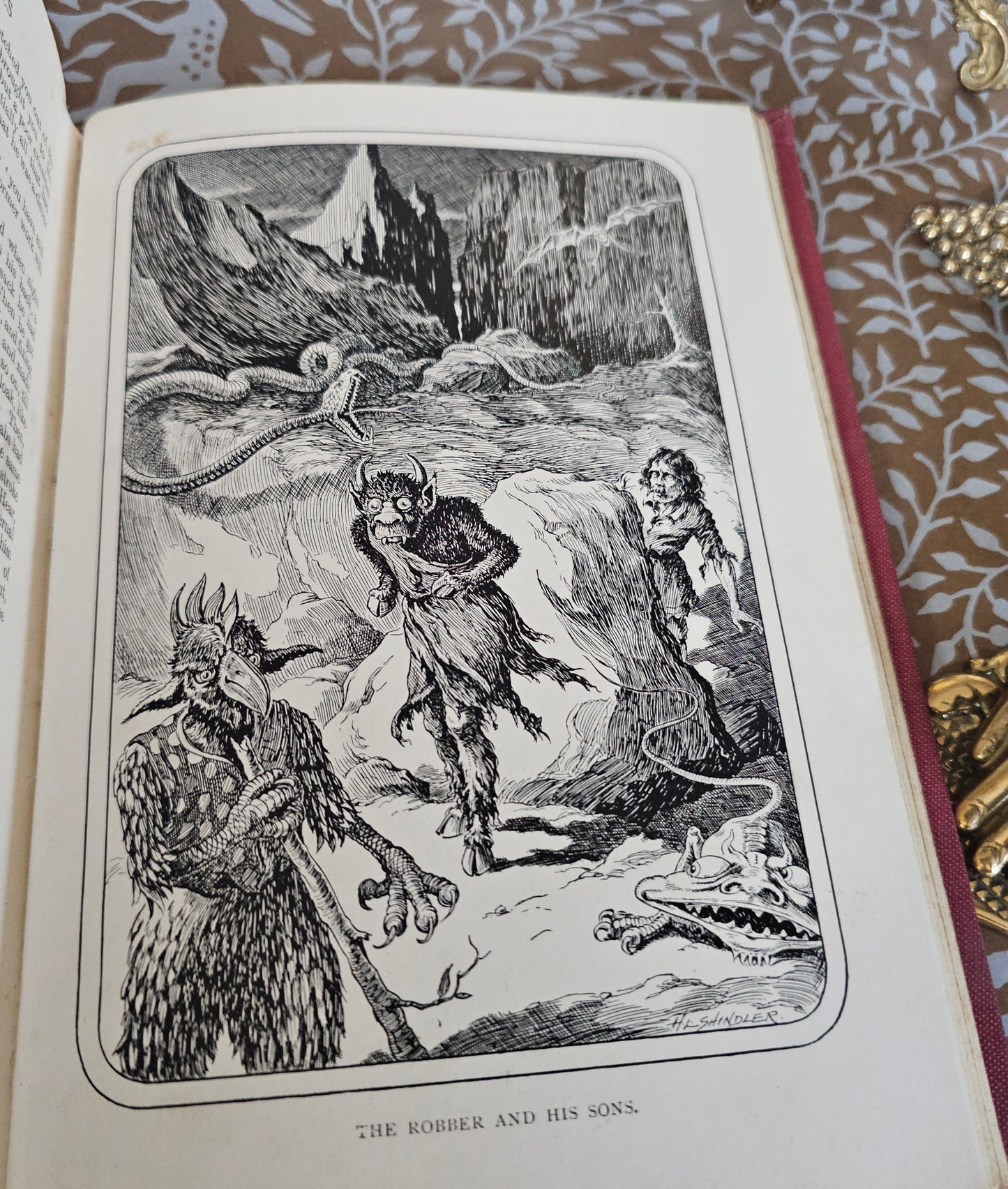 1880s Fairy Tales & Household Stories by Hans Andersen / Antique Illustrated Decorative Book