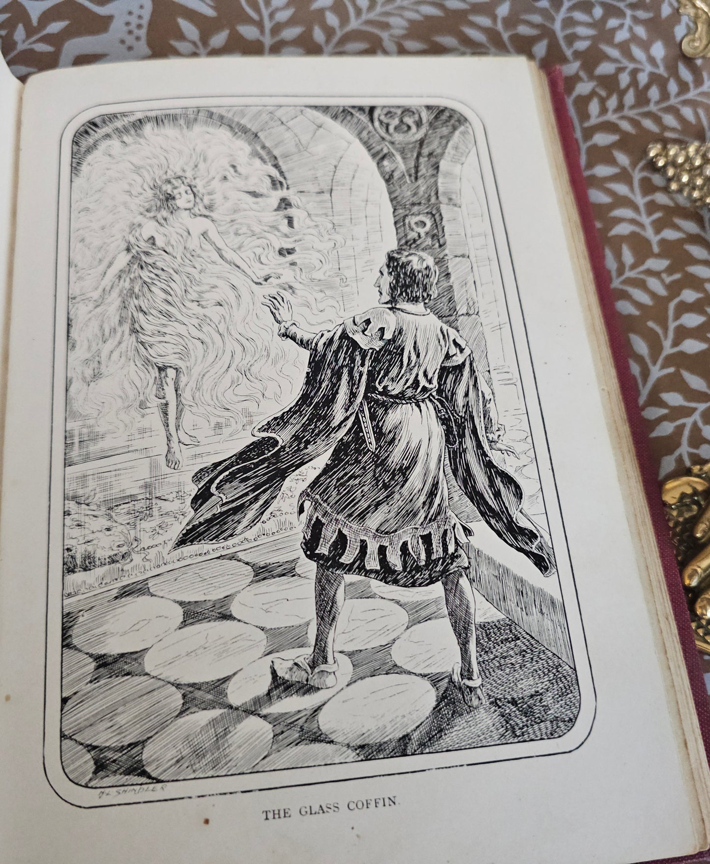 1880s Fairy Tales & Household Stories by Hans Andersen / Antique Illustrated Decorative Book