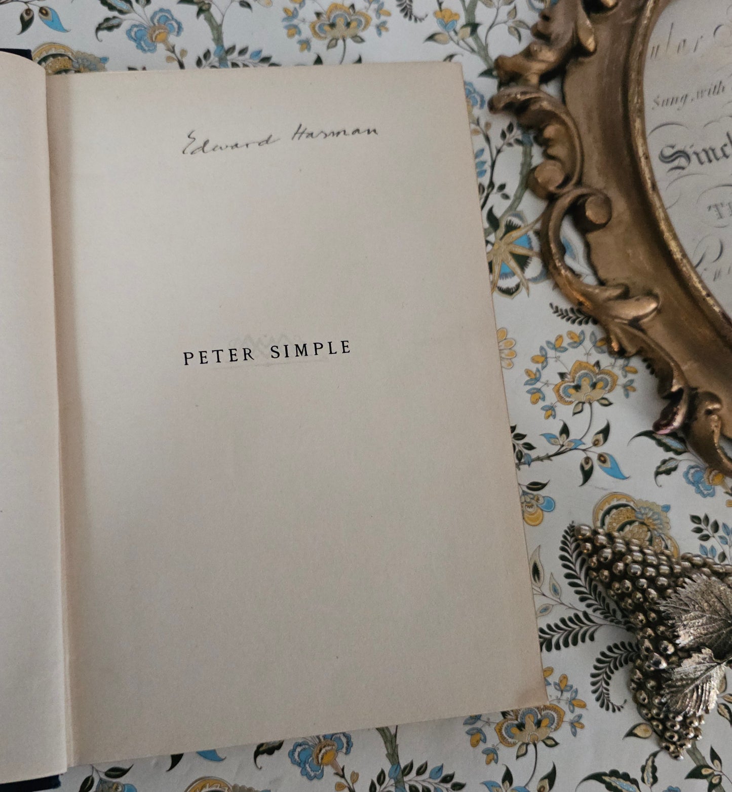 1895 "Peter Simple" Antique Book: Turbayne Covers, Illustrated