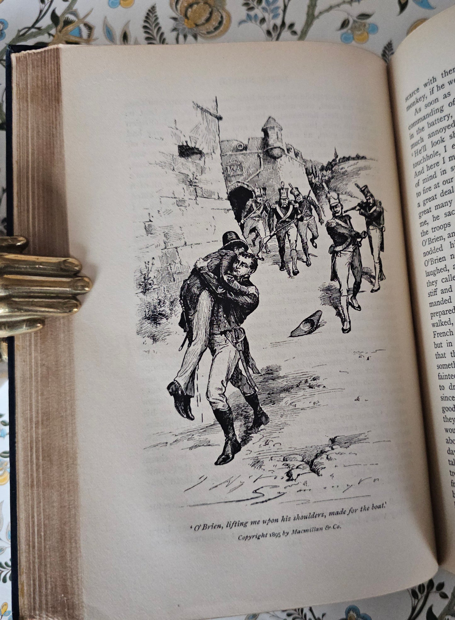 1895 "Peter Simple" Antique Book: Turbayne Covers, Illustrated