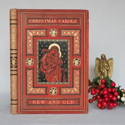 1870s Christmas Carols New & Old - 42 Carols Music with Lyrics, Antique Book