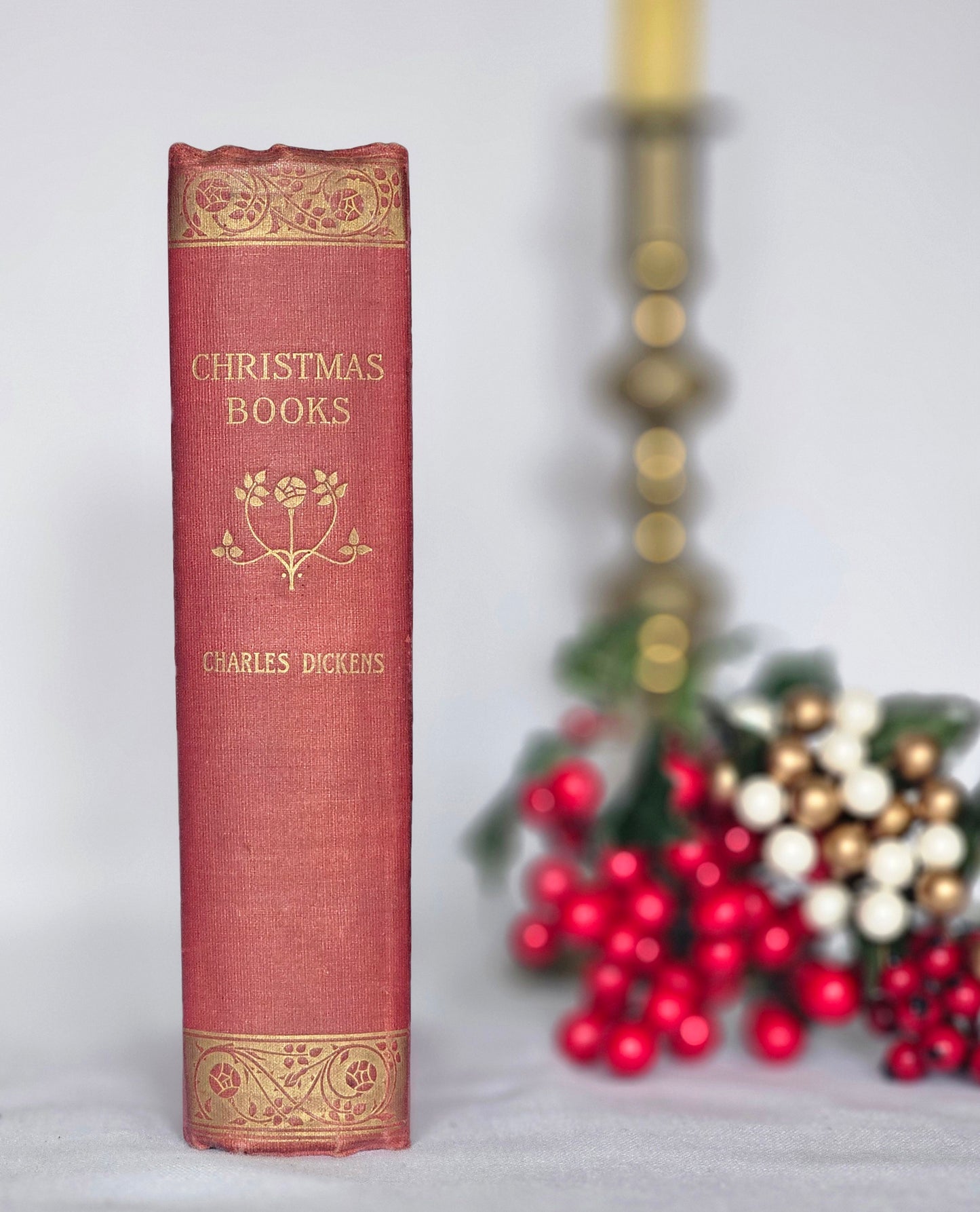1904 Christmas Books by Charles Dickens: Art Nouveau Decorated Boards, Illustrated