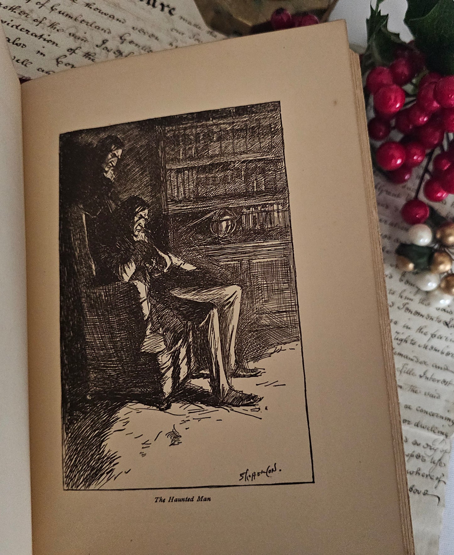 1904 Christmas Books by Charles Dickens: Art Nouveau Decorated Boards, Illustrated