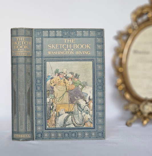 1890s The Sketch Book of Geoffrey Crayon by Washington Irving - Illustrated Antique Book
