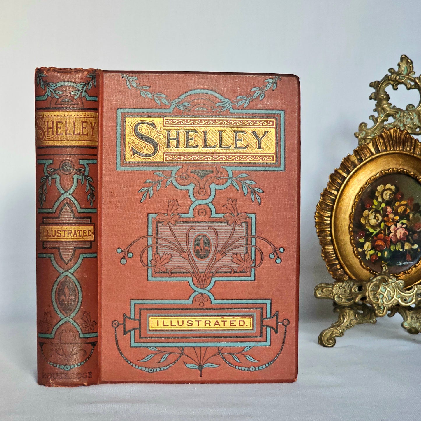 Victorian Illustrated Poetry Book: Shelley's Poetical Works, 1880s Routledge Edition