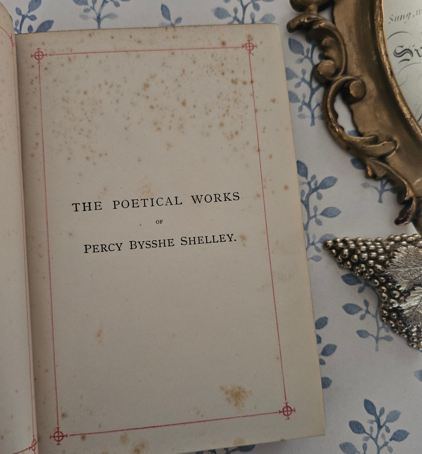 Victorian Illustrated Poetry Book: Shelley's Poetical Works, 1880s Routledge Edition