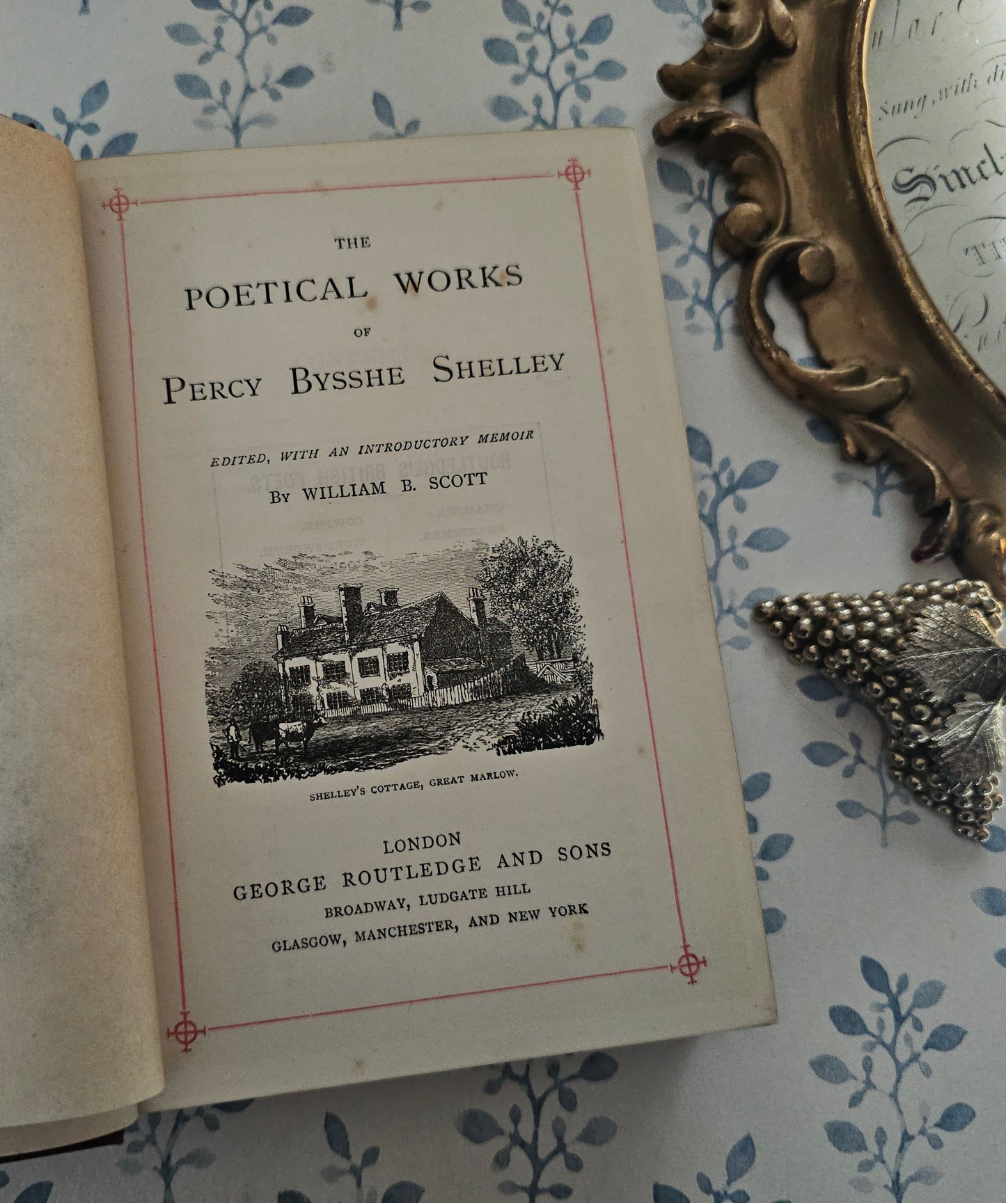 Victorian Illustrated Poetry Book: Shelley's Poetical Works, 1880s Routledge Edition