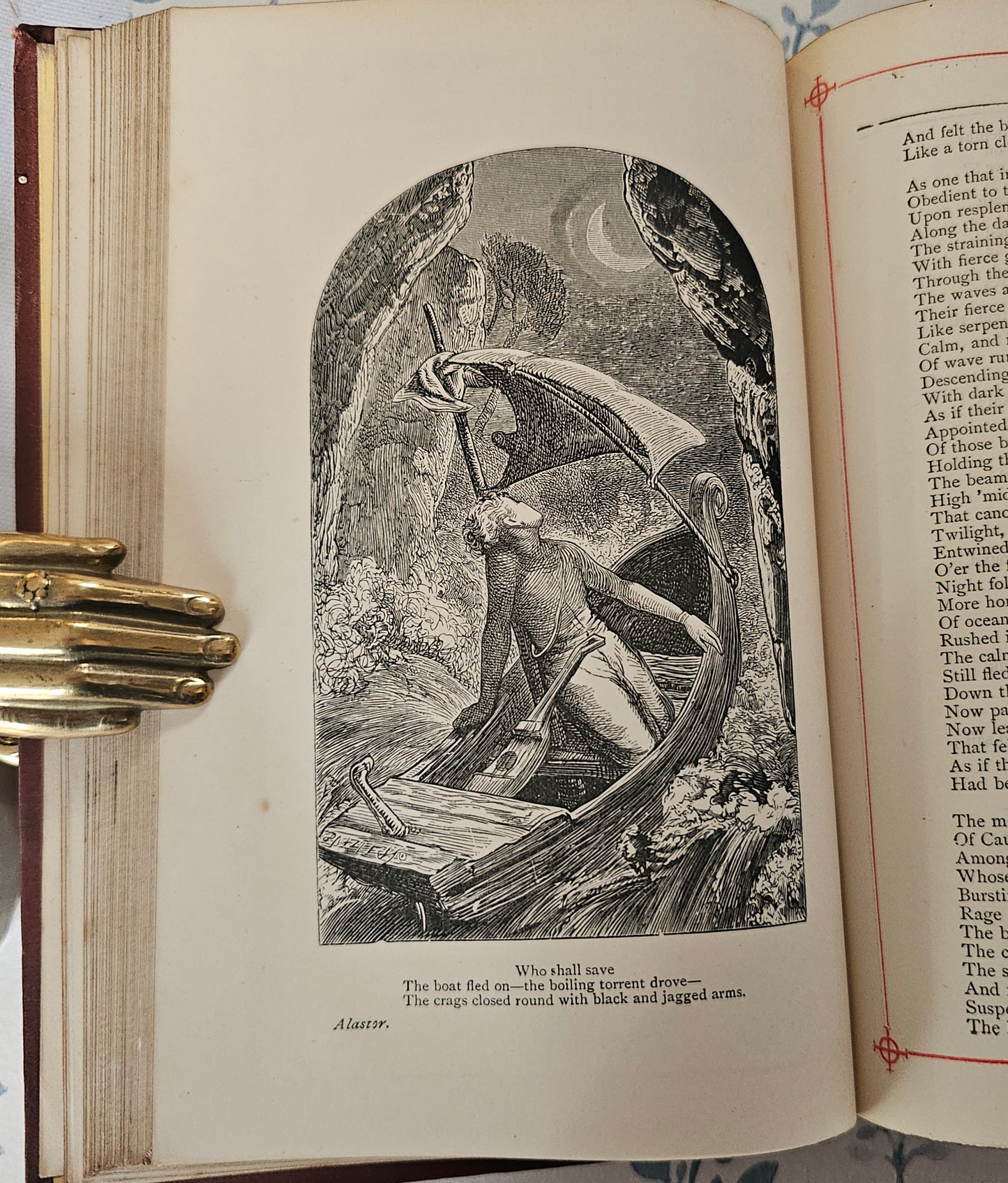 Victorian Illustrated Poetry Book: Shelley's Poetical Works, 1880s Routledge Edition