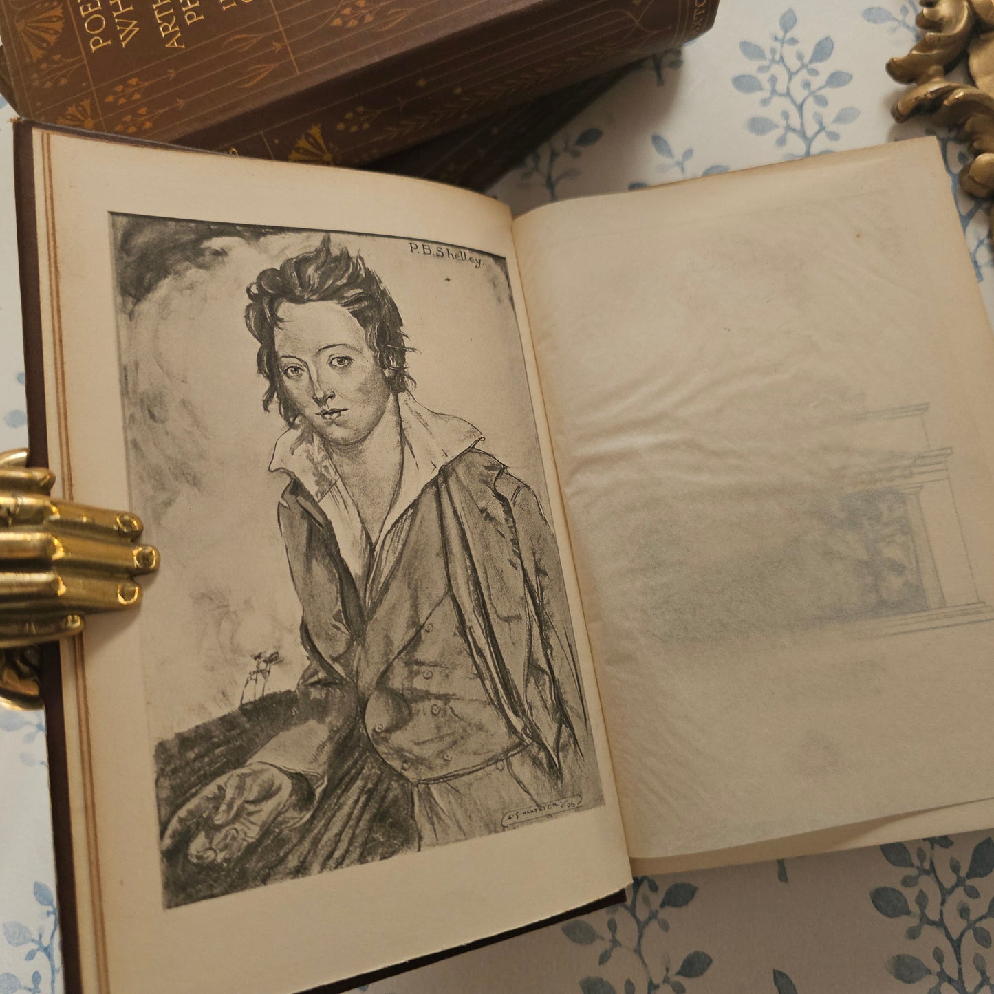 1906 Antique Poetry Collection in Eight Volumes : Illustrated