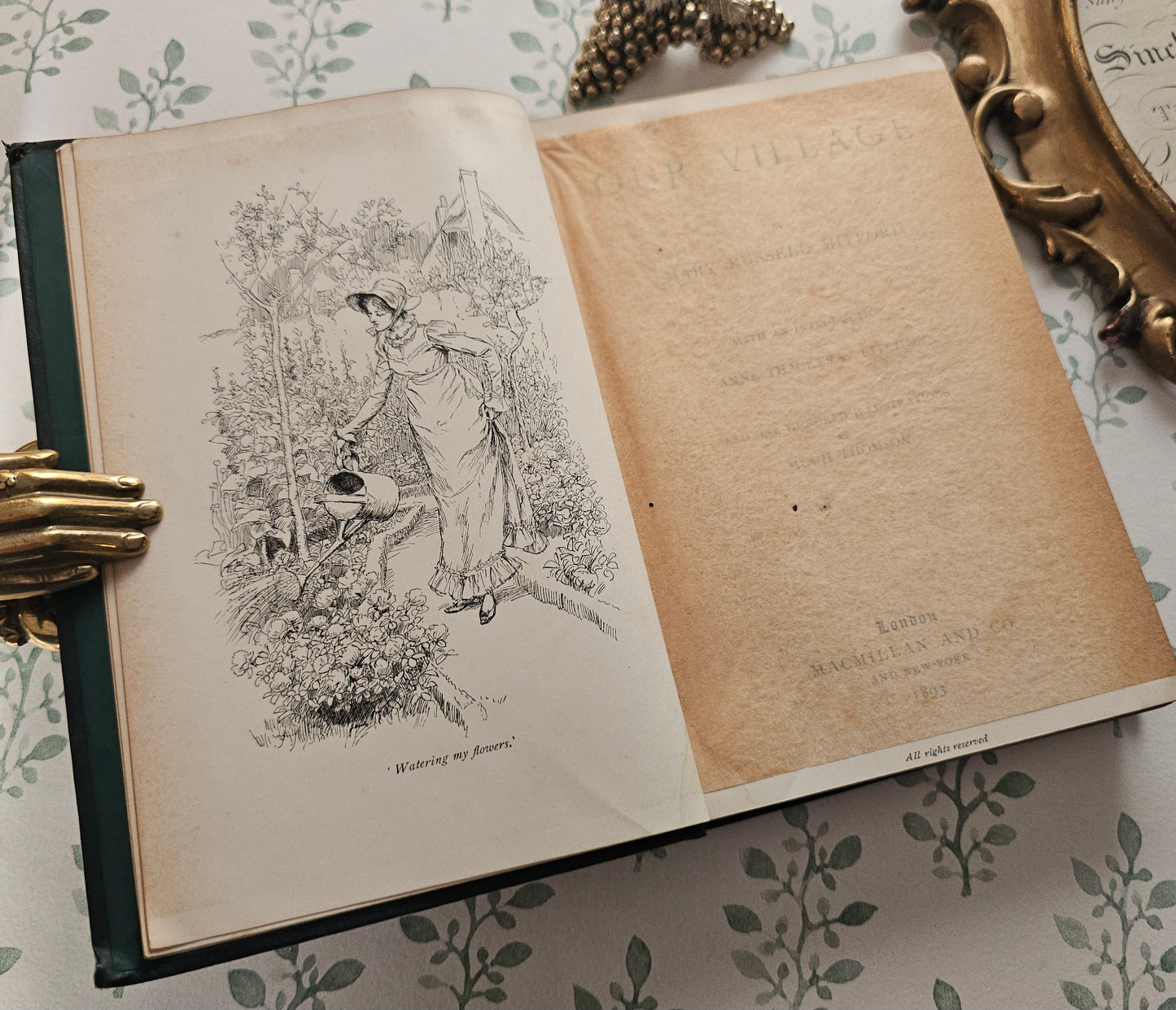 1893 Our Village by Miss Mitford: Illustrated Antique Edition