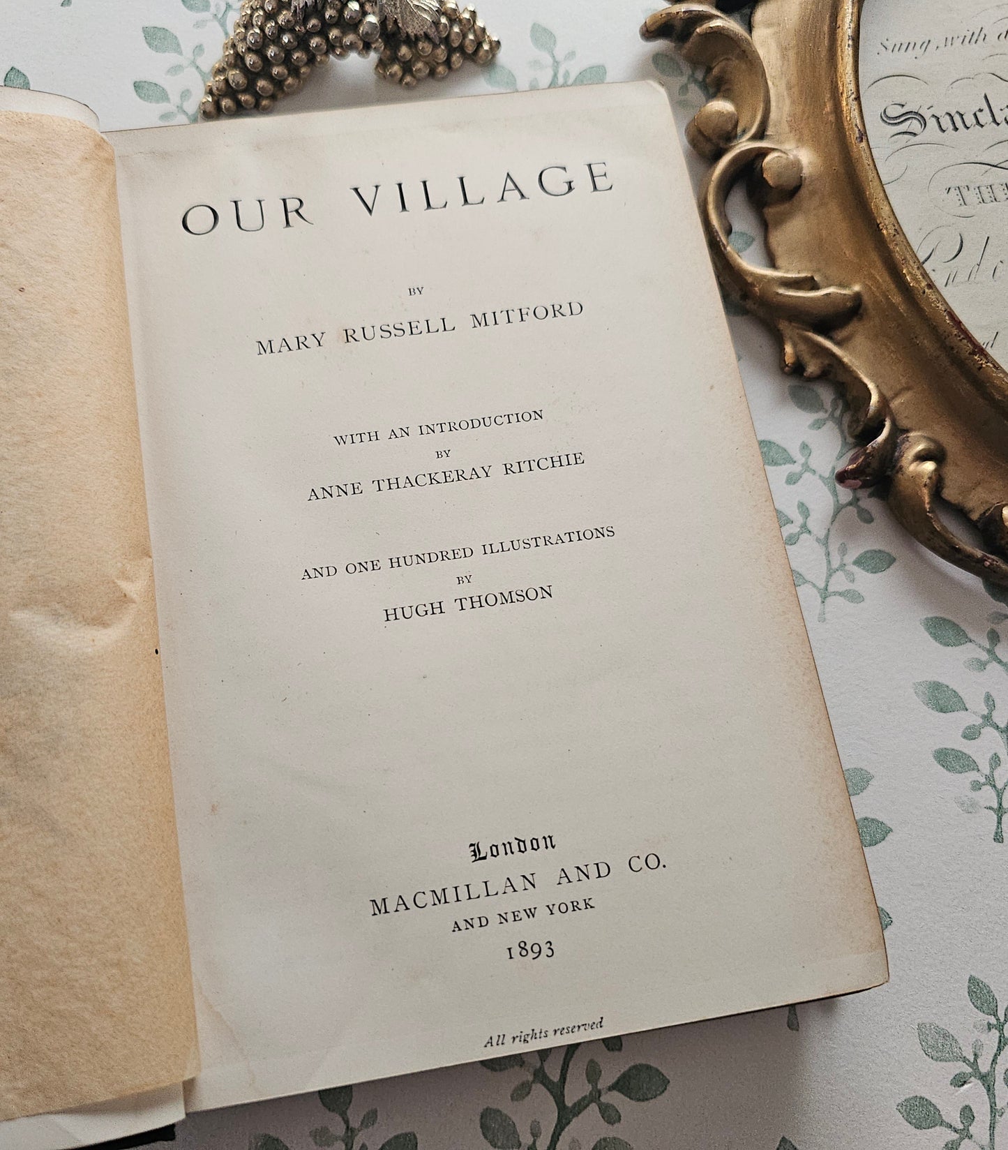 1893 Our Village by Miss Mitford: Illustrated Antique Edition