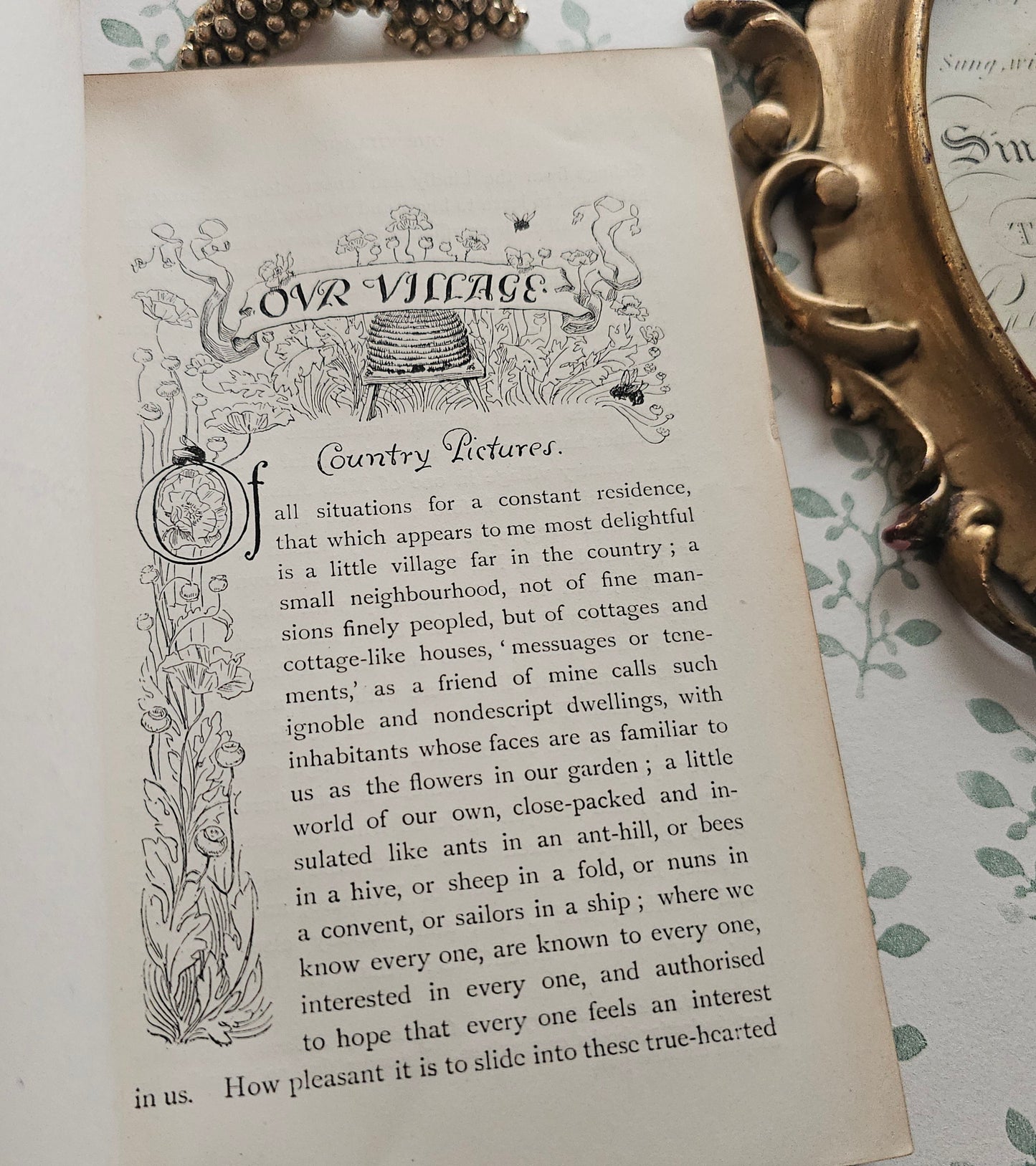 1893 Our Village by Miss Mitford: Illustrated Antique Edition