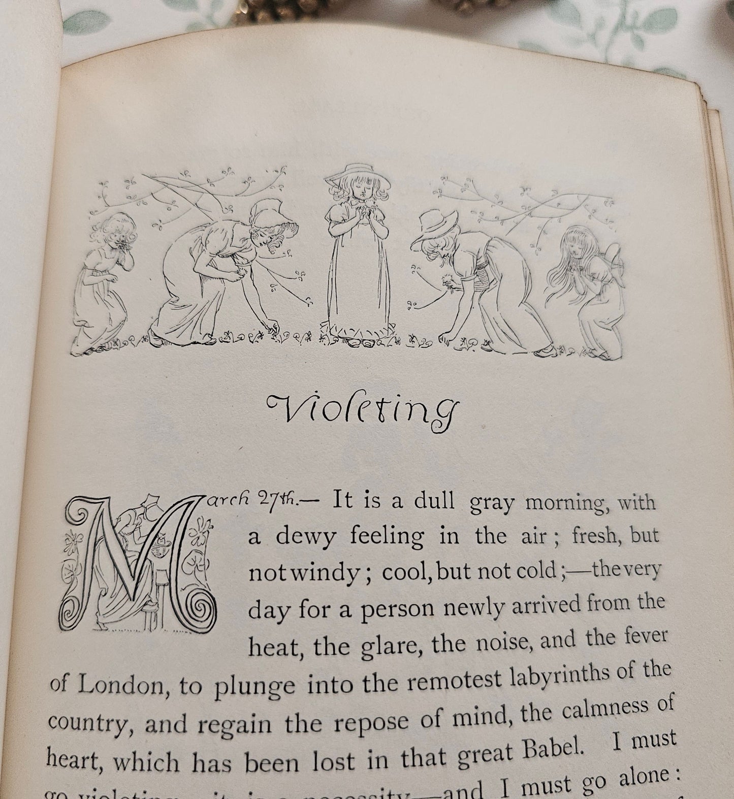 1893 Our Village by Miss Mitford: Illustrated Antique Edition