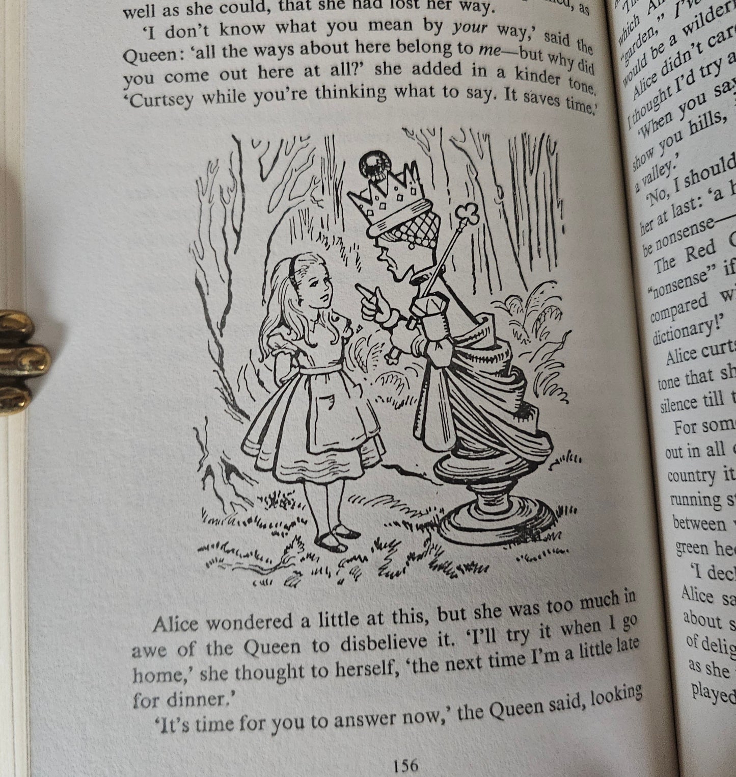 1970s Alice in Wonderland plus Through the Looking-Glass by Lewis Carroll - Illustrated Vintage Book