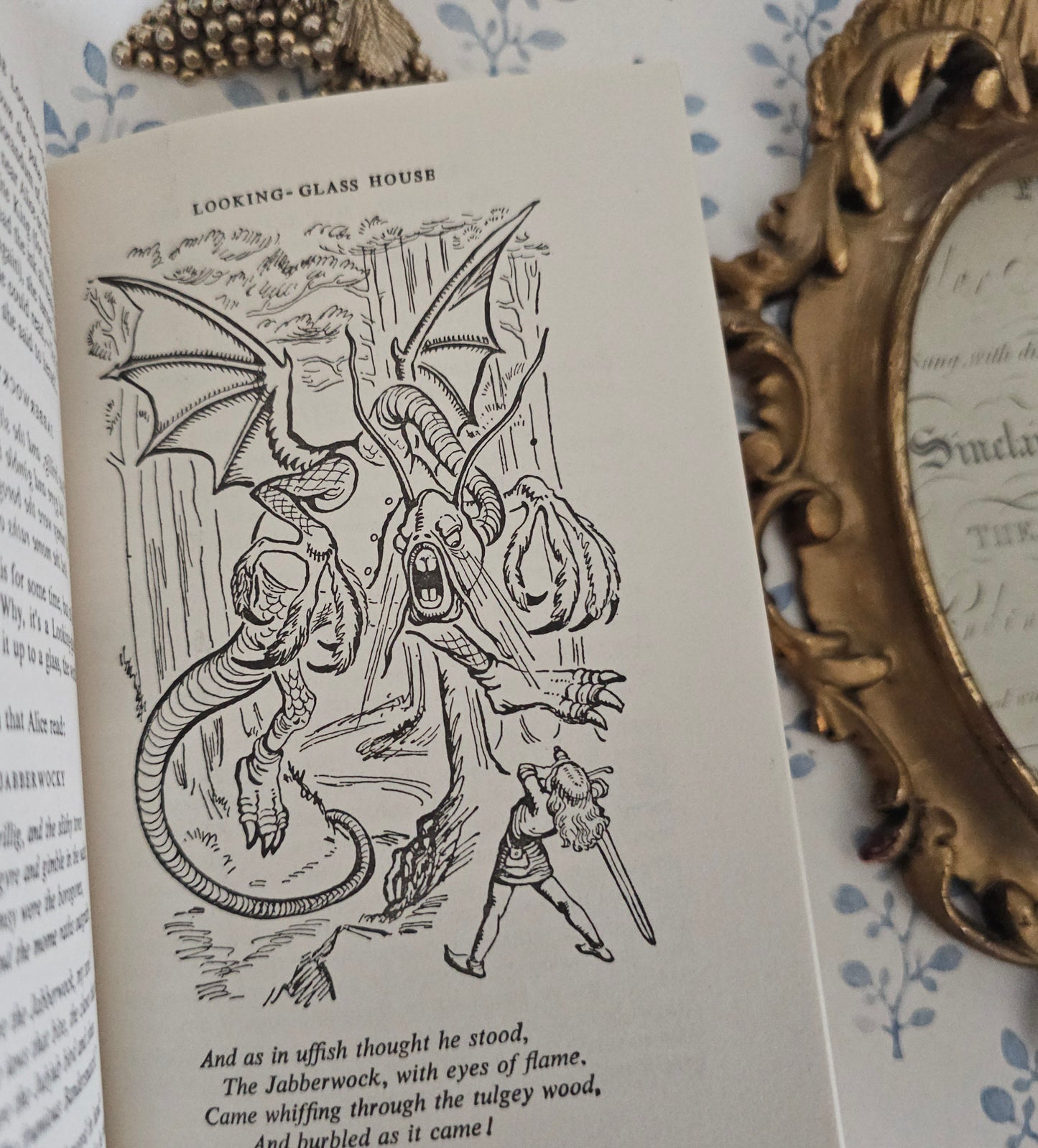 1970s Alice in Wonderland plus Through the Looking-Glass by Lewis Carroll - Illustrated Vintage Book