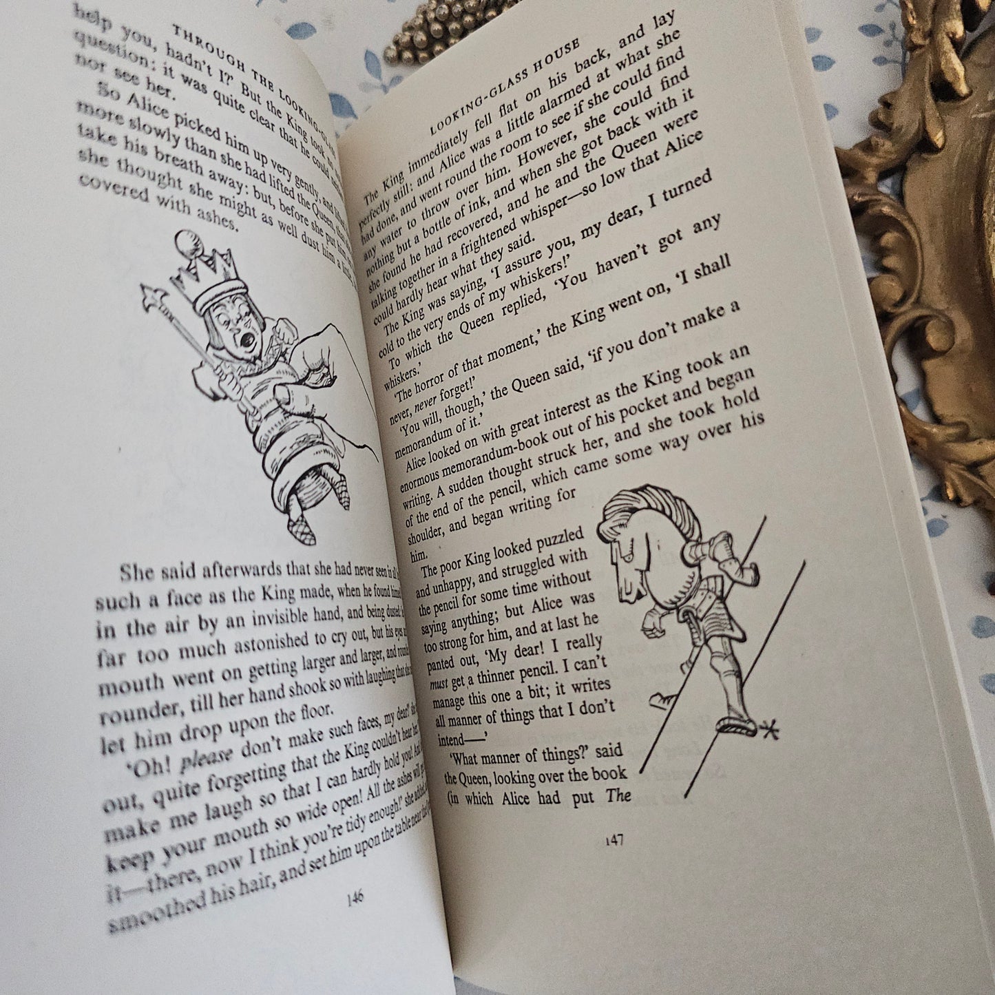 1970s Alice in Wonderland plus Through the Looking-Glass by Lewis Carroll - Illustrated Vintage Book