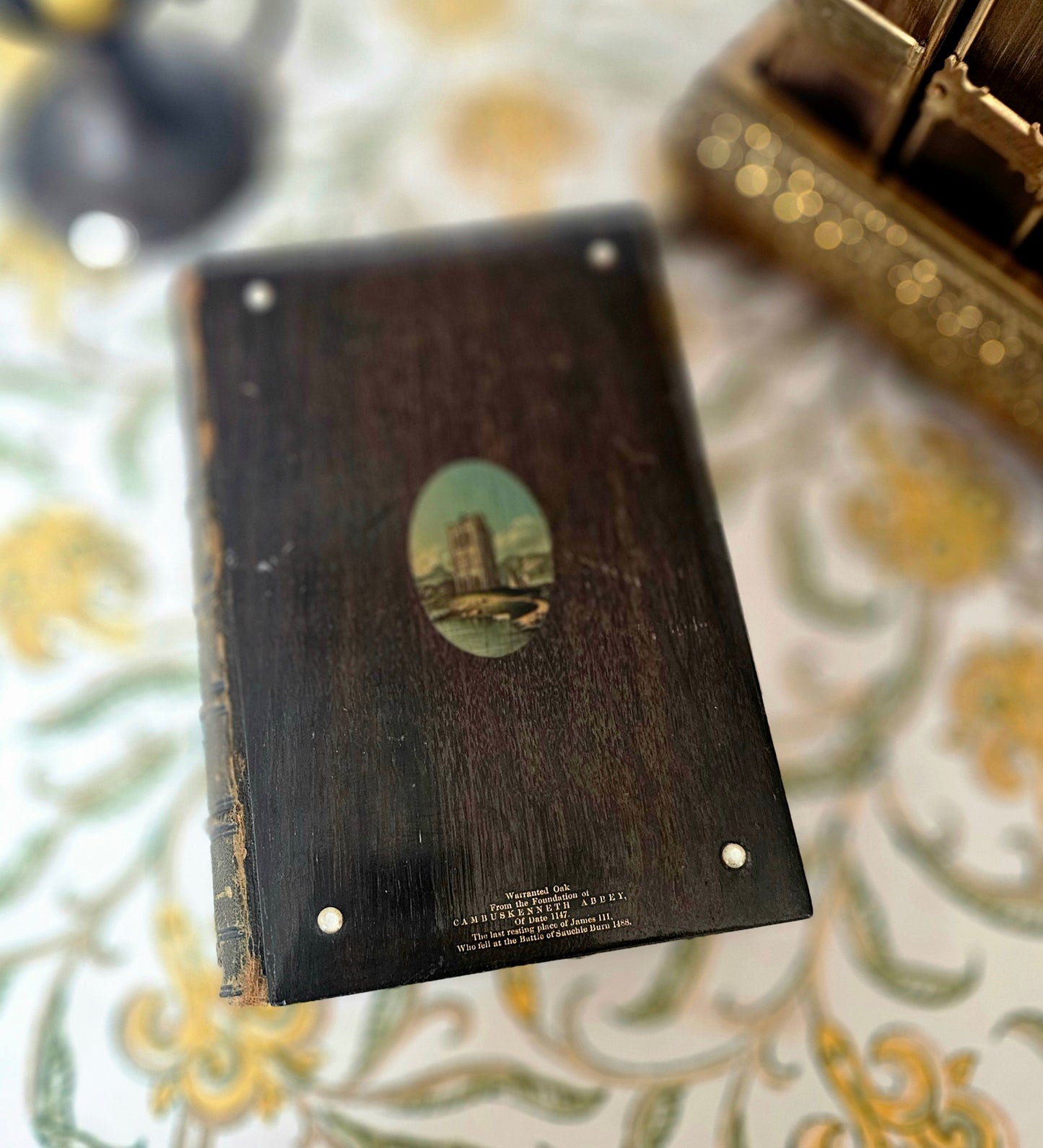 1876 Poems by Walter Scott - Bound in Ancient Oak from a 12th Century Abbey