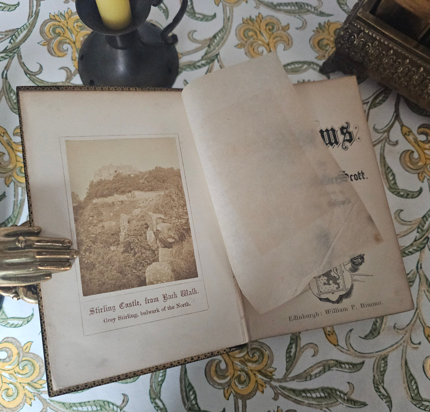 1876 Poems by Walter Scott - Bound in Ancient Oak from a 12th Century Abbey