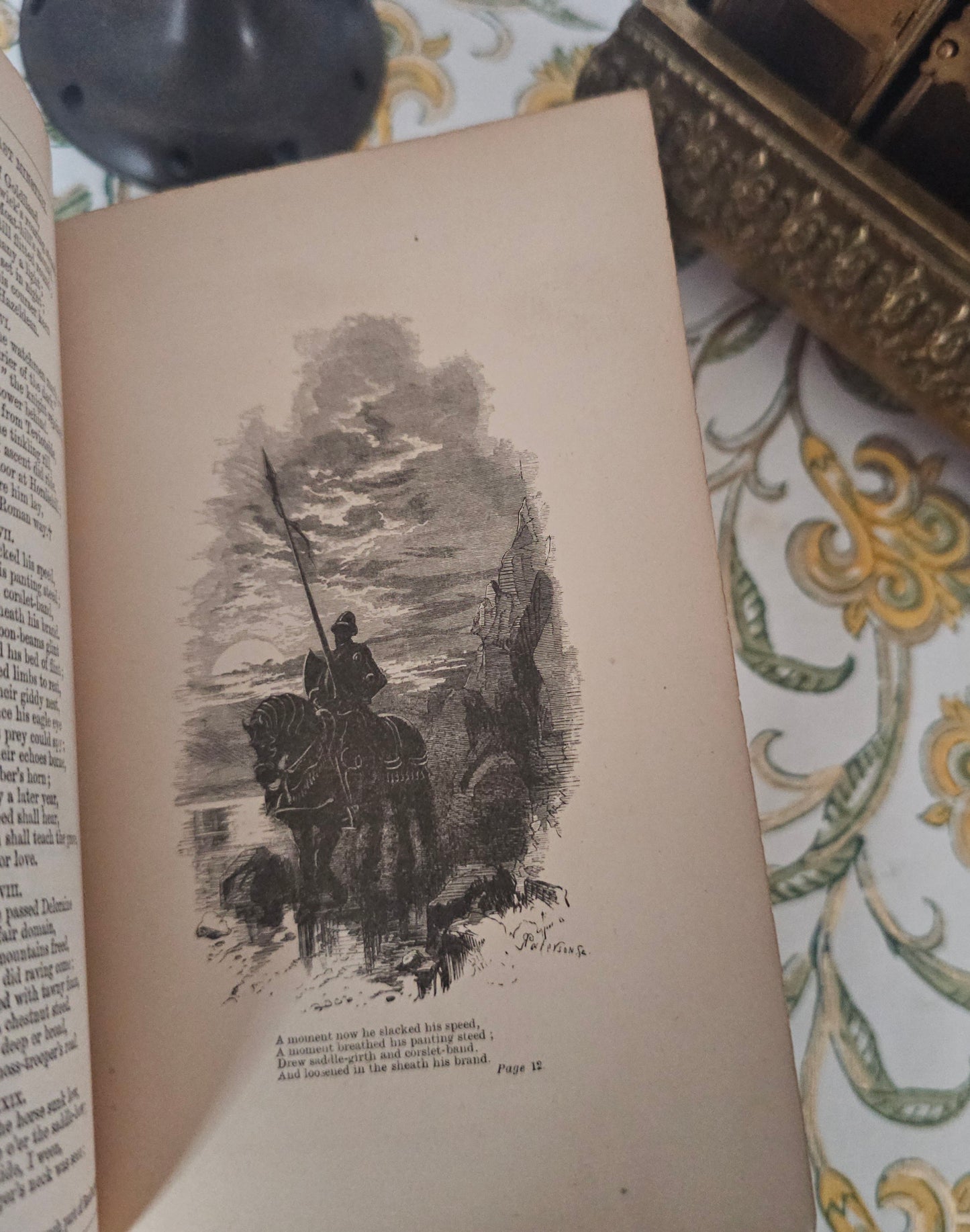 1876 Poems by Walter Scott - Bound in Ancient Oak from a 12th Century Abbey