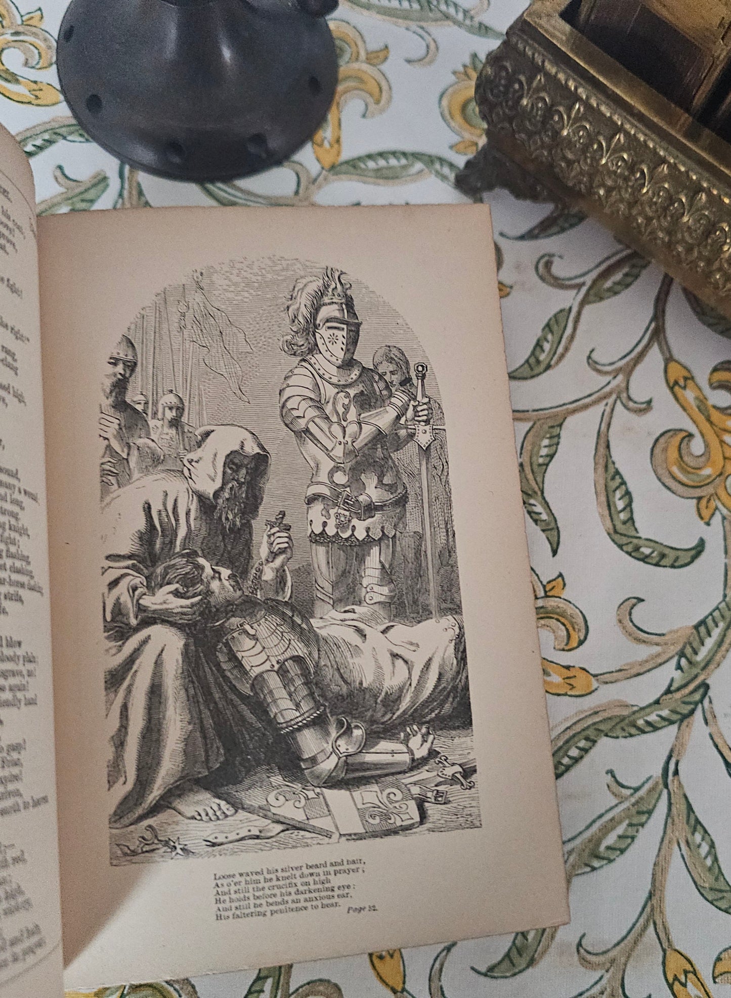 1876 Poems by Walter Scott - Bound in Ancient Oak from a 12th Century Abbey