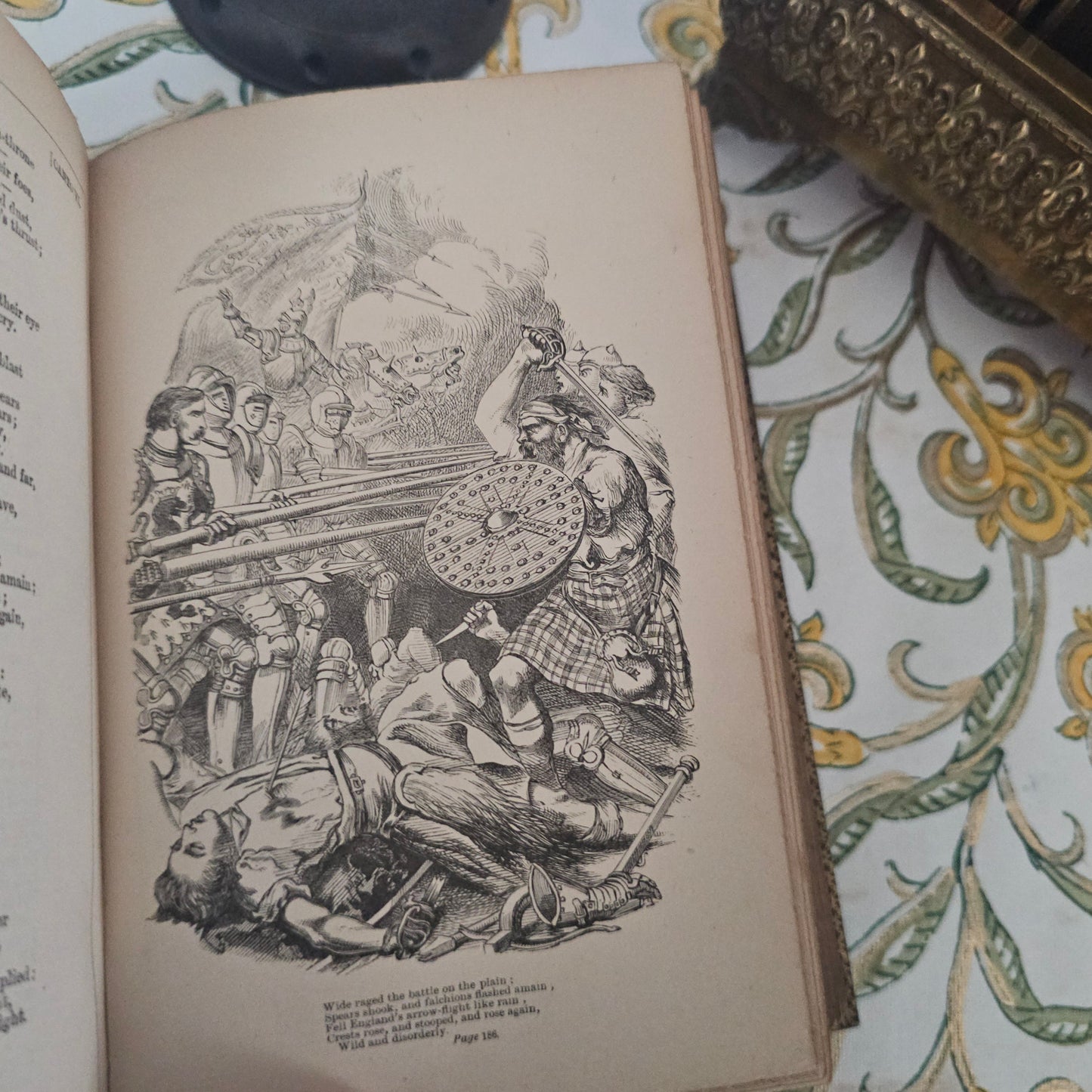 1876 Poems by Walter Scott - Bound in Ancient Oak from a 12th Century Abbey