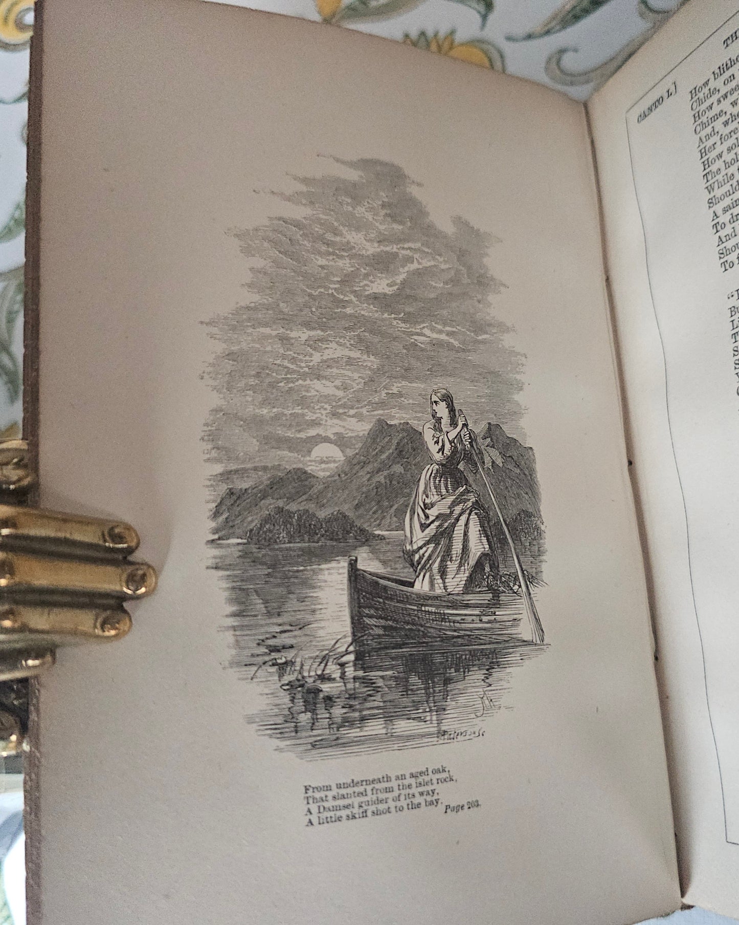 1876 Poems by Walter Scott - Bound in Ancient Oak from a 12th Century Abbey