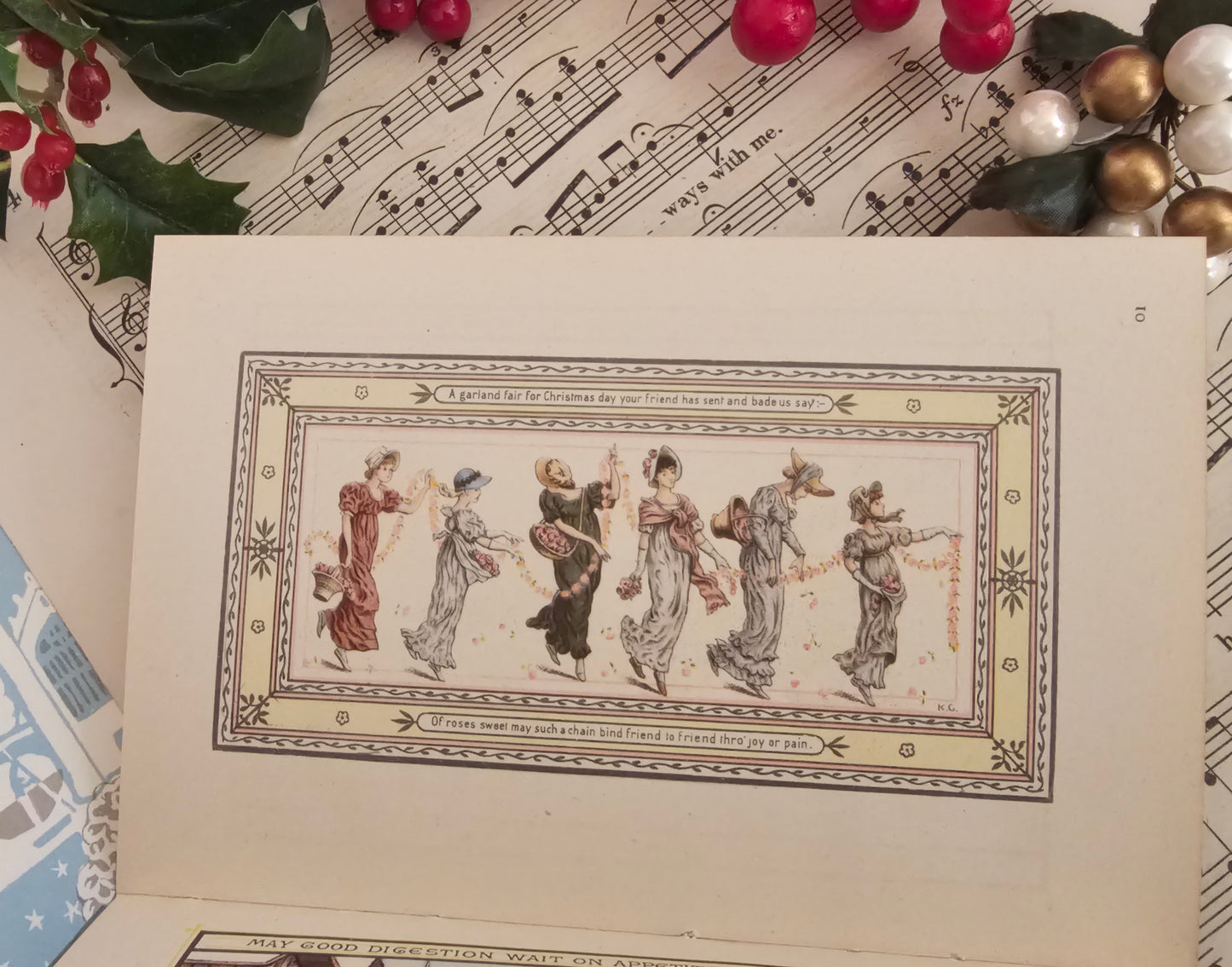 1947 Compliments of the Season - History of the Christmas Card, Vintage Illustrated Book