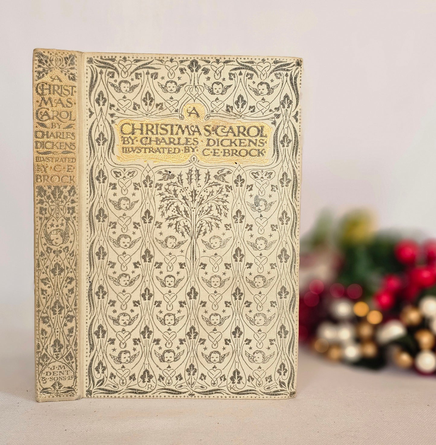 1913 A Christmas Carol - CE Brock Illustrations, JM Dent London - Antique Christmas Book