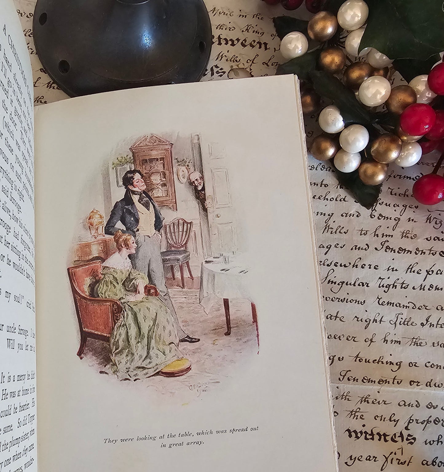 1913 A Christmas Carol - CE Brock Illustrations, JM Dent London - Antique Christmas Book