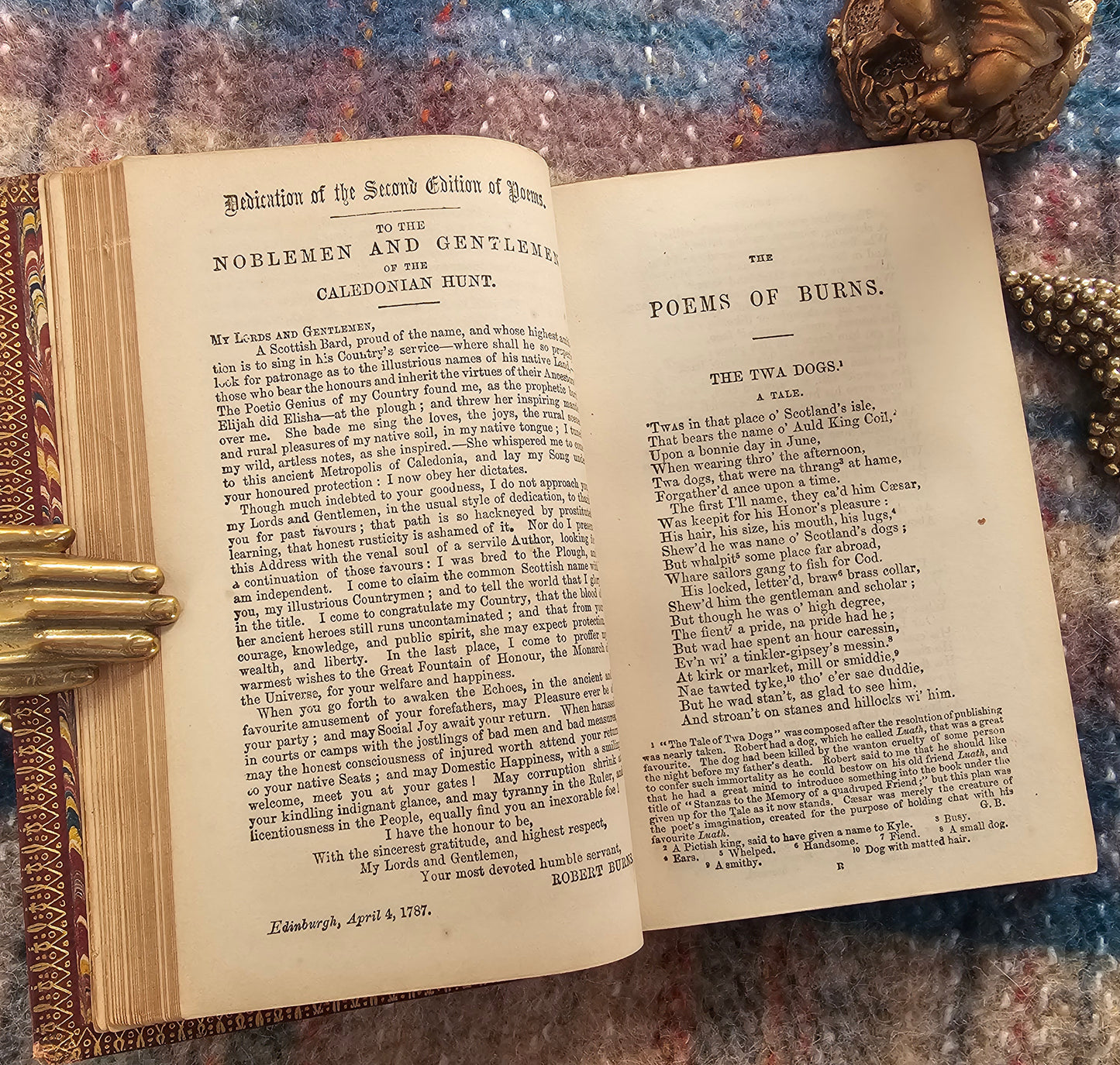 1869 The Poetical Works of Robert Burns - Antique Book in a Fine Binding - Illustrated