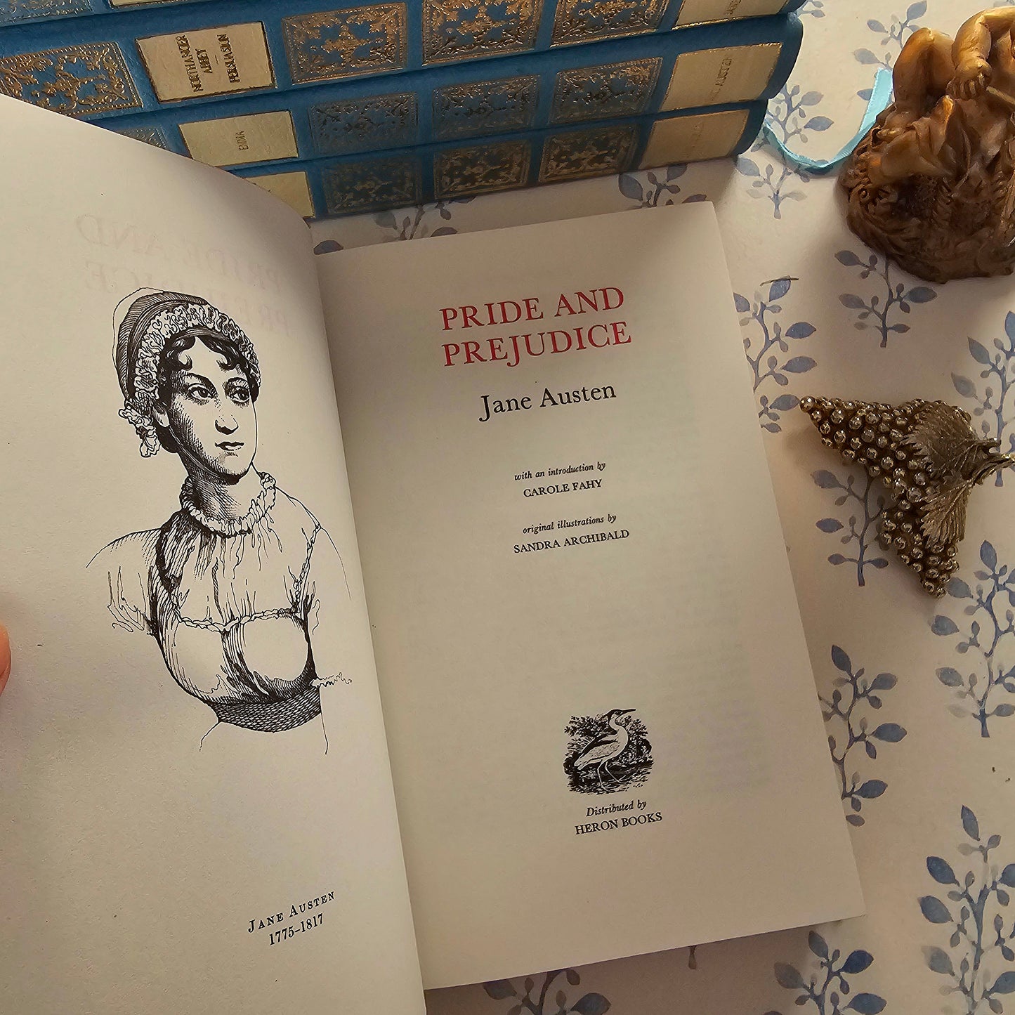 The Complete Novels of Jane Austen in Five Volumes / 23ct Gold on Real Lambskin Luxury Edition