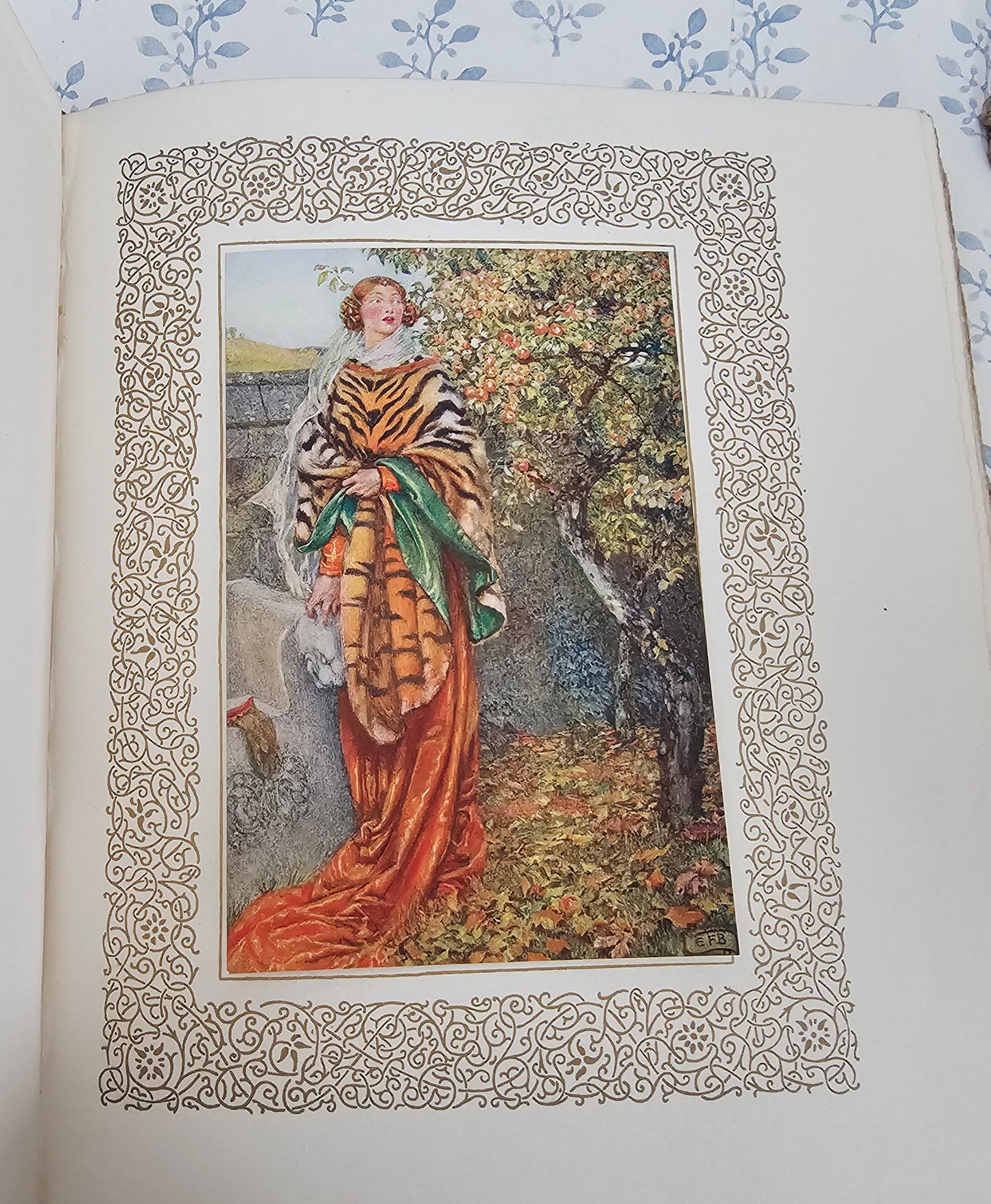 1911 Idylls of the King, Vellum Edition de Luxe, Eleanor Fortescue Brickdale Illustrations