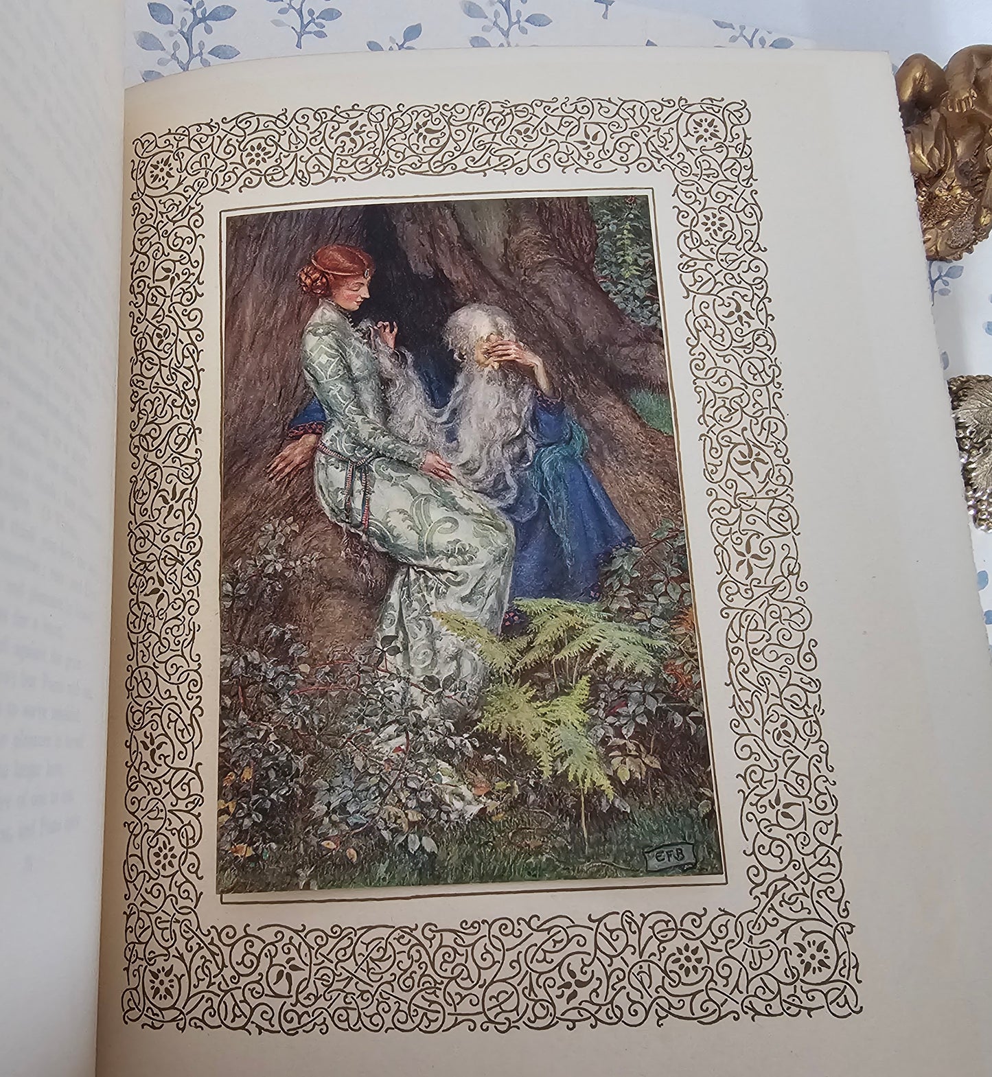 1911 Idylls of the King, Vellum Edition de Luxe, Eleanor Fortescue Brickdale Illustrations