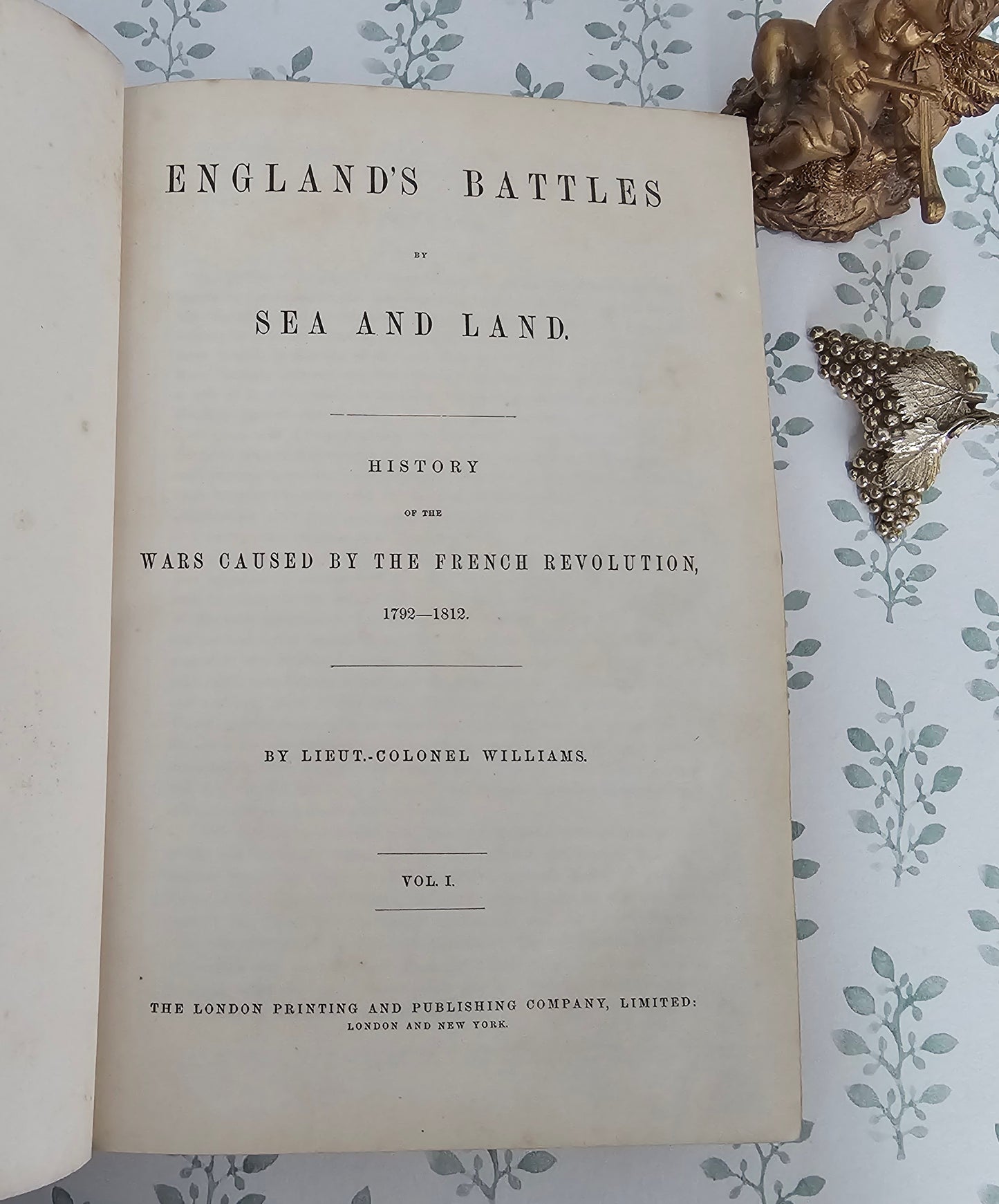 c1863 England's Battles By Sea and Land : 2 Large Antique Books