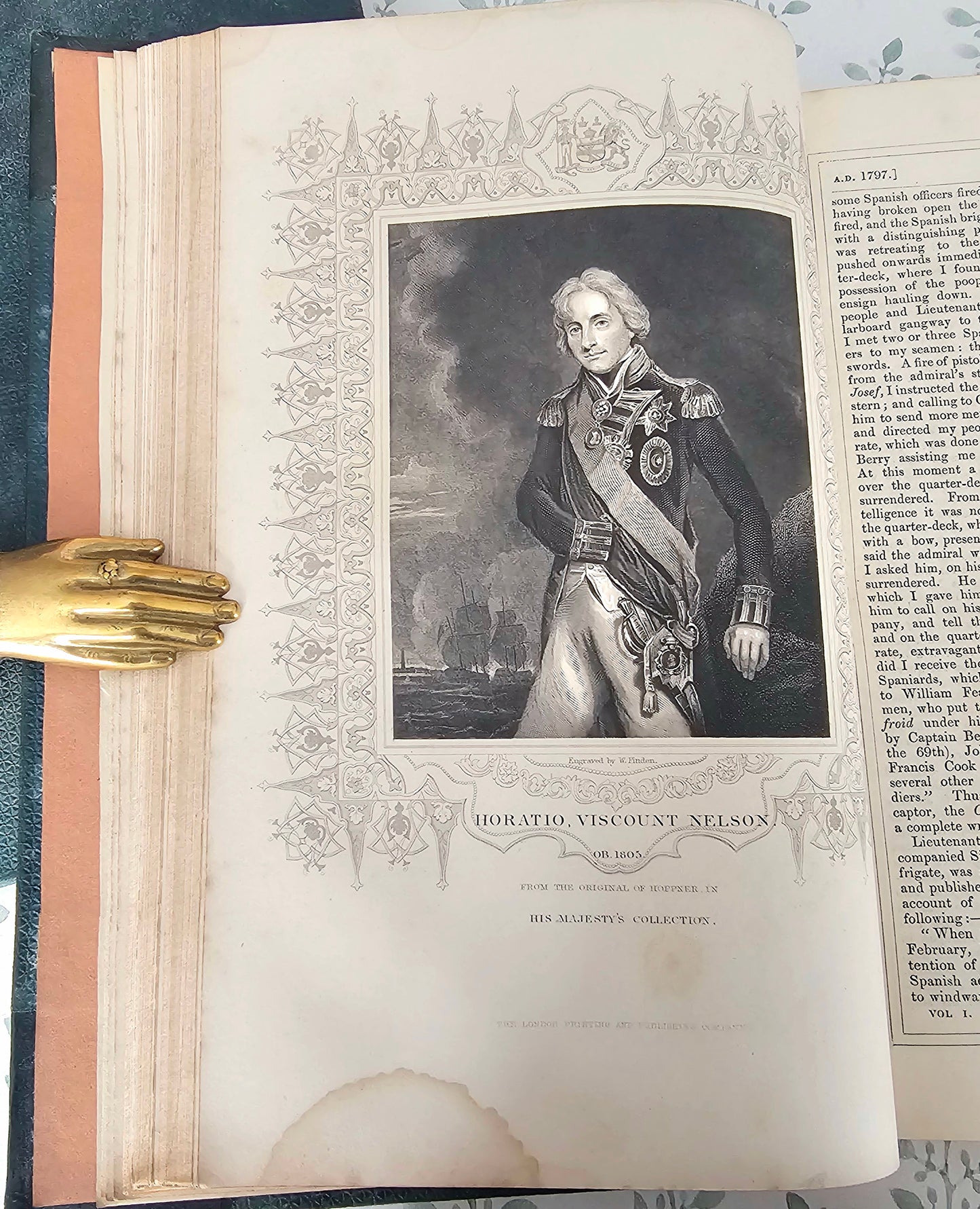 c1863 England's Battles By Sea and Land : 2 Large Antique Books