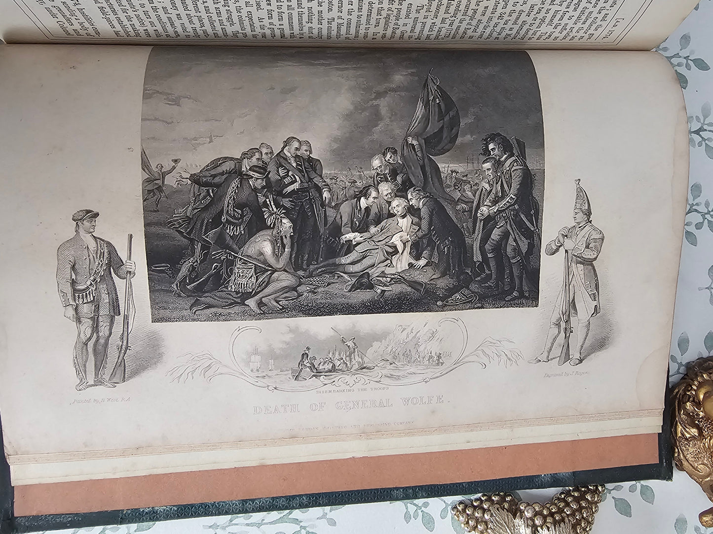 c1863 England's Battles By Sea and Land : 2 Large Antique Books