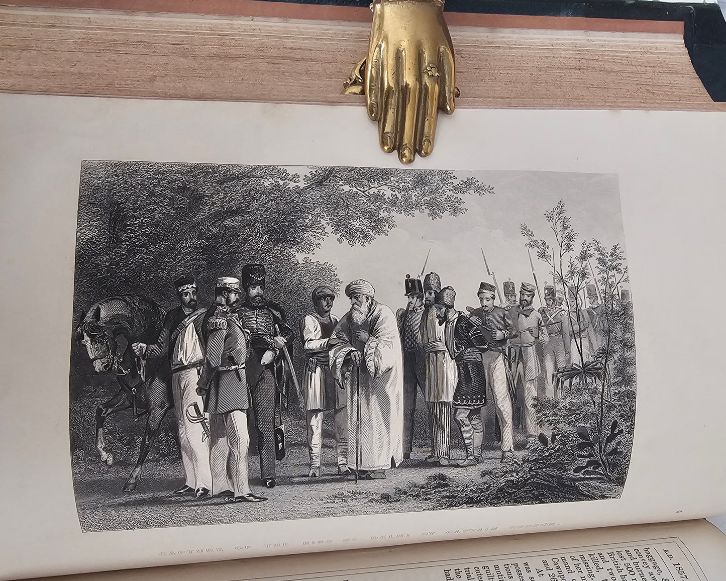 c1863 England's Battles By Sea and Land : 2 Large Antique Books