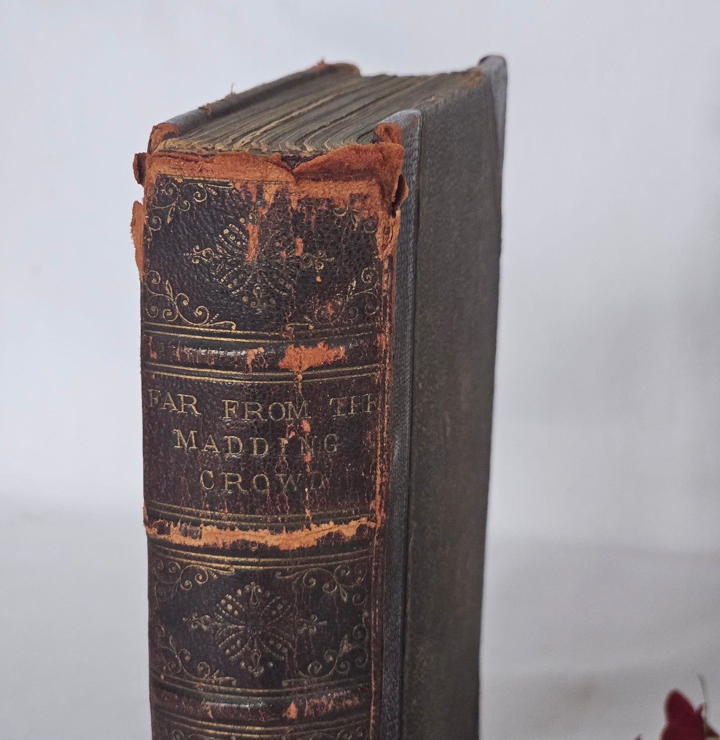 1877 Early Edition of Far From the Madding Crowd by Thomas Hardy : WORN