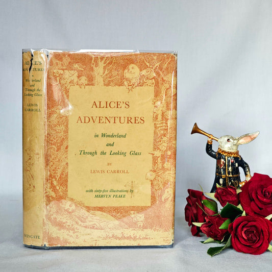 1954 FIRST EDITION Alice's Adventures in Wonderland plus Through the Looking-Glass by Lewis Carroll - Illustrated by Mervyn Peake