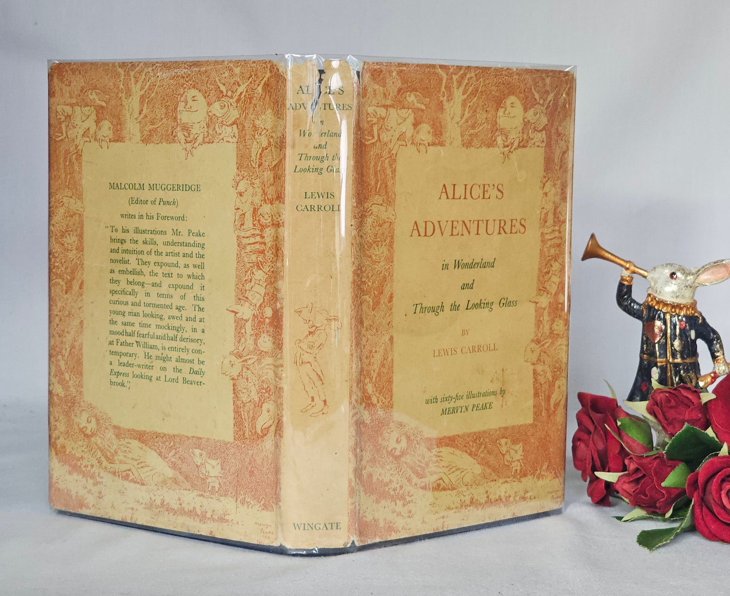 1954 FIRST EDITION Alice's Adventures in Wonderland plus Through the Looking-Glass by Lewis Carroll - Illustrated by Mervyn Peake